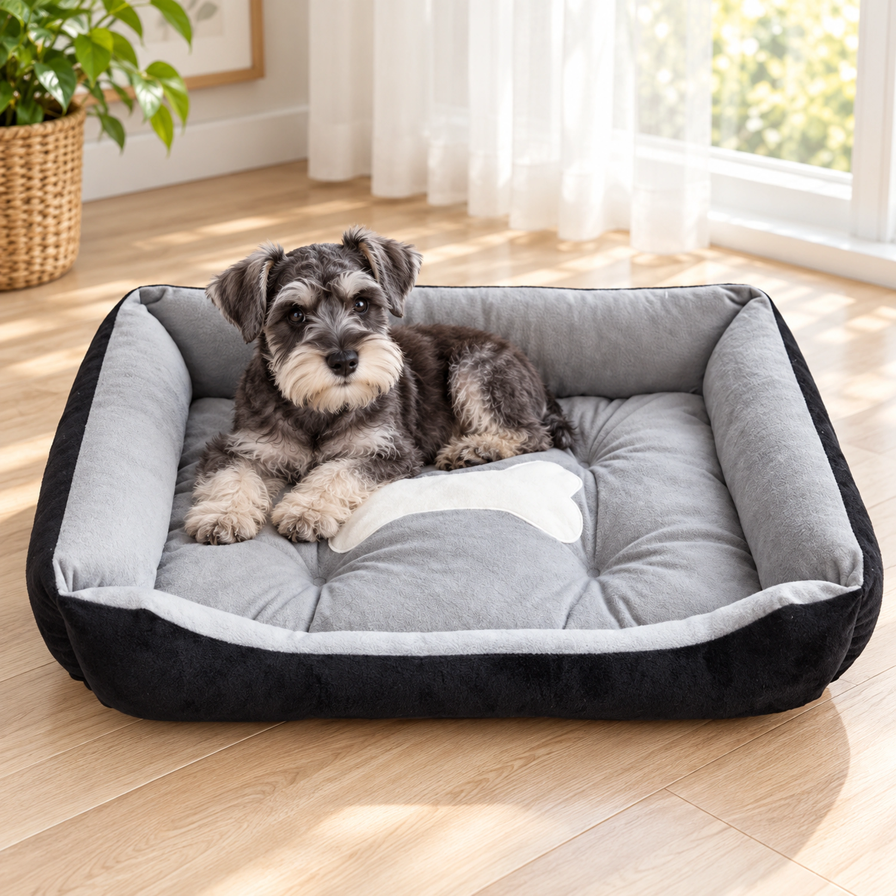 60/80/90cm Producto para Mascotas Tela de Poliéster Negro