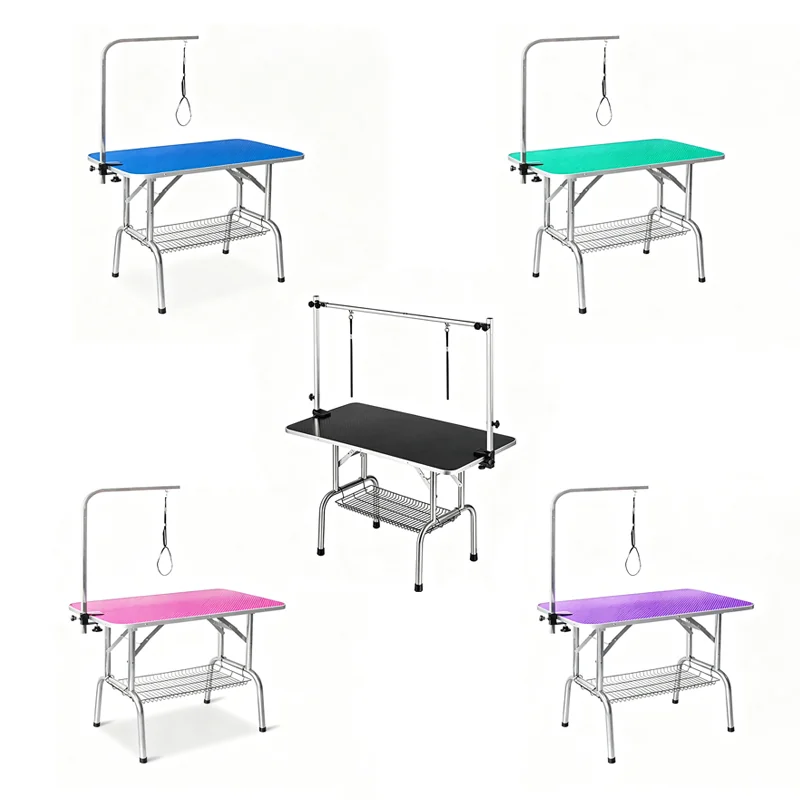 Mesa de Peluquería para Mascotas 80×50×78cm Acero Inoxidable Surtido