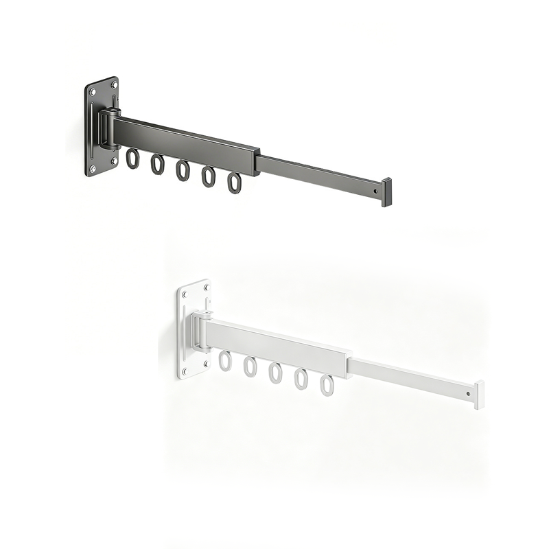 Percha 9*6.5*60cm Aluminio Aeroespacial sin Perforación Plegable de Pared Extensible image 2