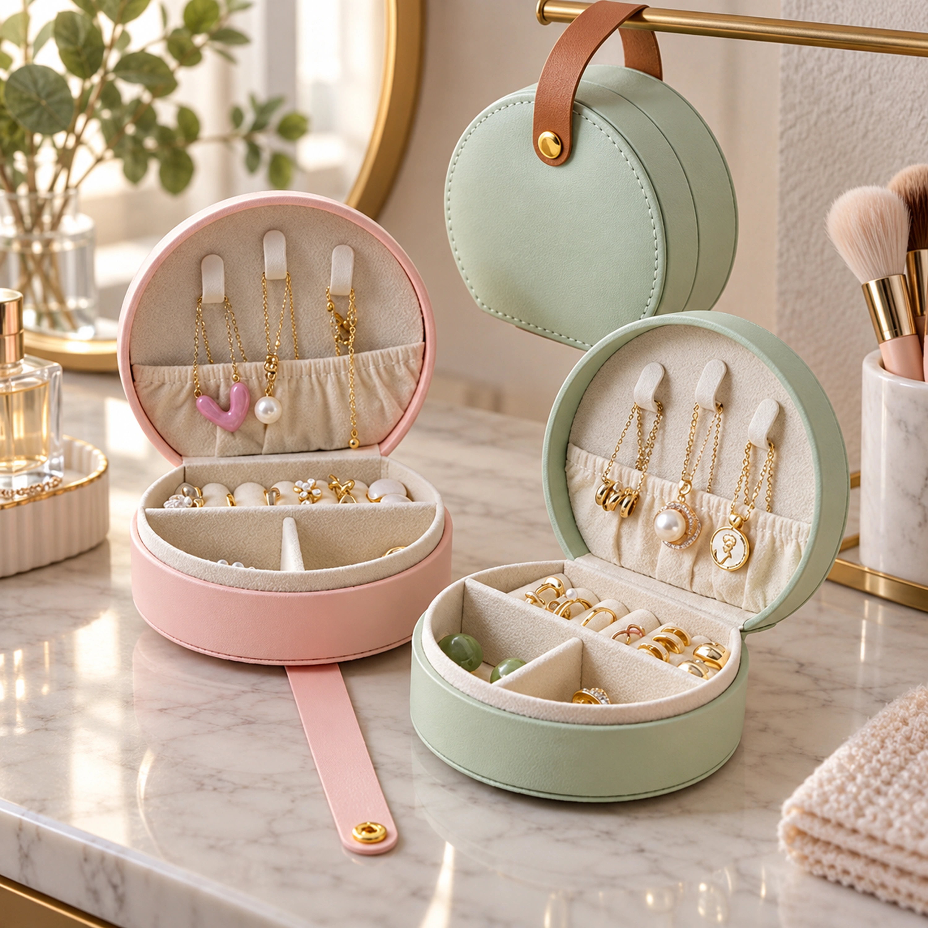 Caja de Joyas Cuero Surtido 10*9*5cm