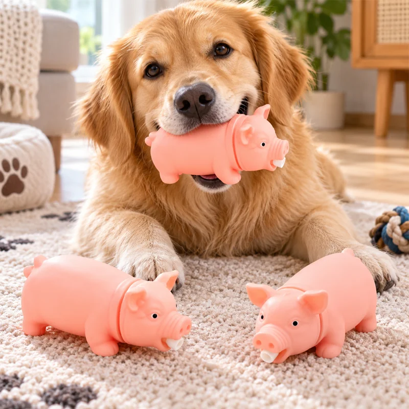 Juguete para Mascotas 9cm Vinilo Rosa Cerdito image 1