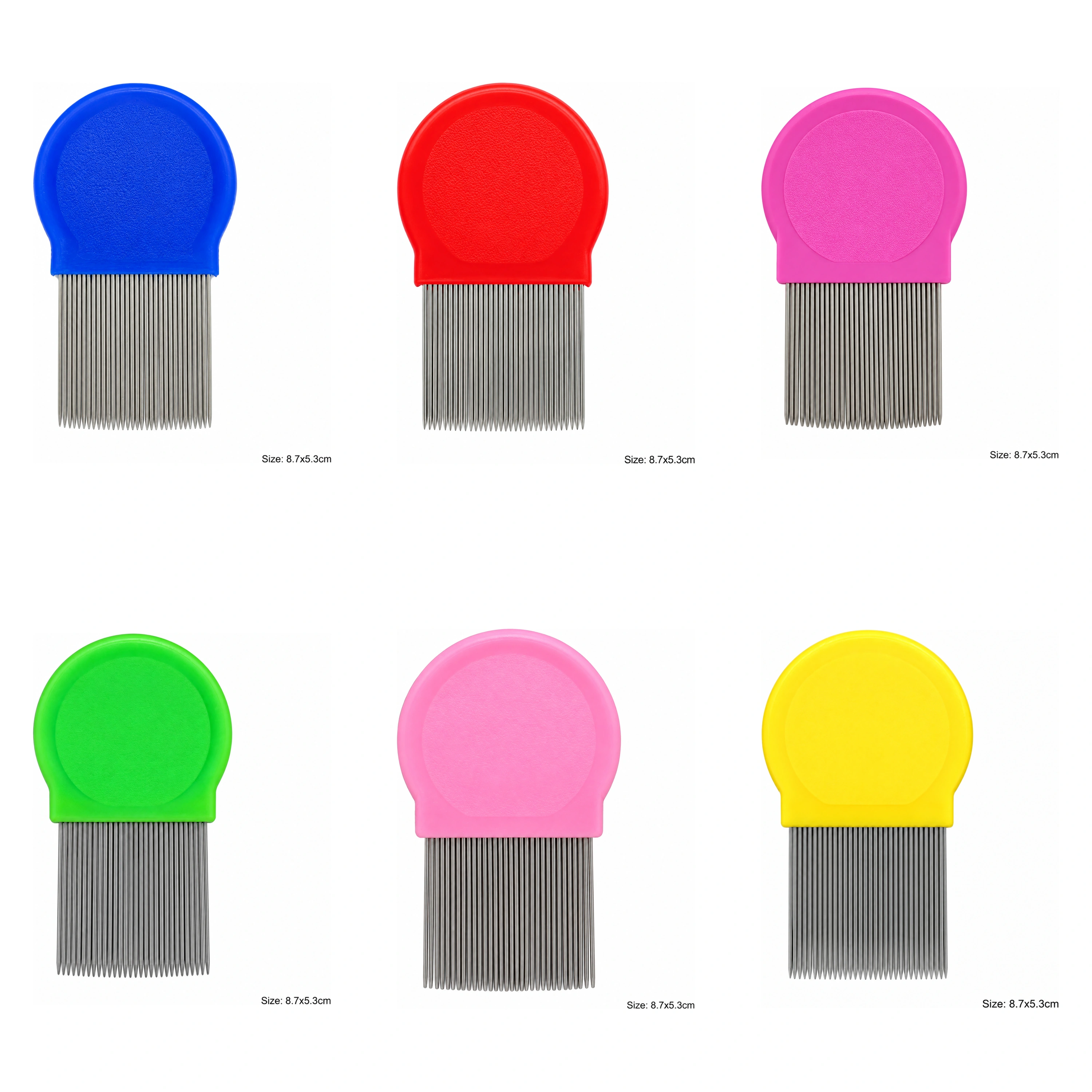 8.7*5.3cm Peine para Mascotas PP+Acero Inoxidable Surtido image 2