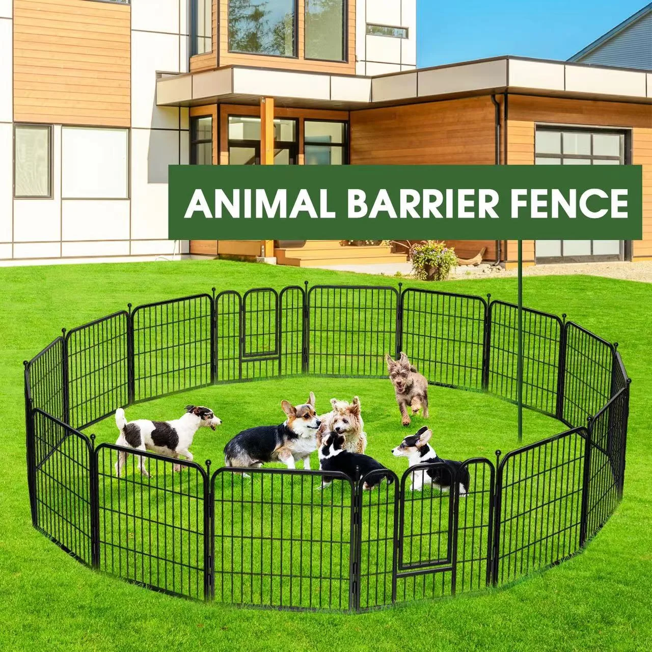 Corral para Mascotas 60×60×45cm Hierro