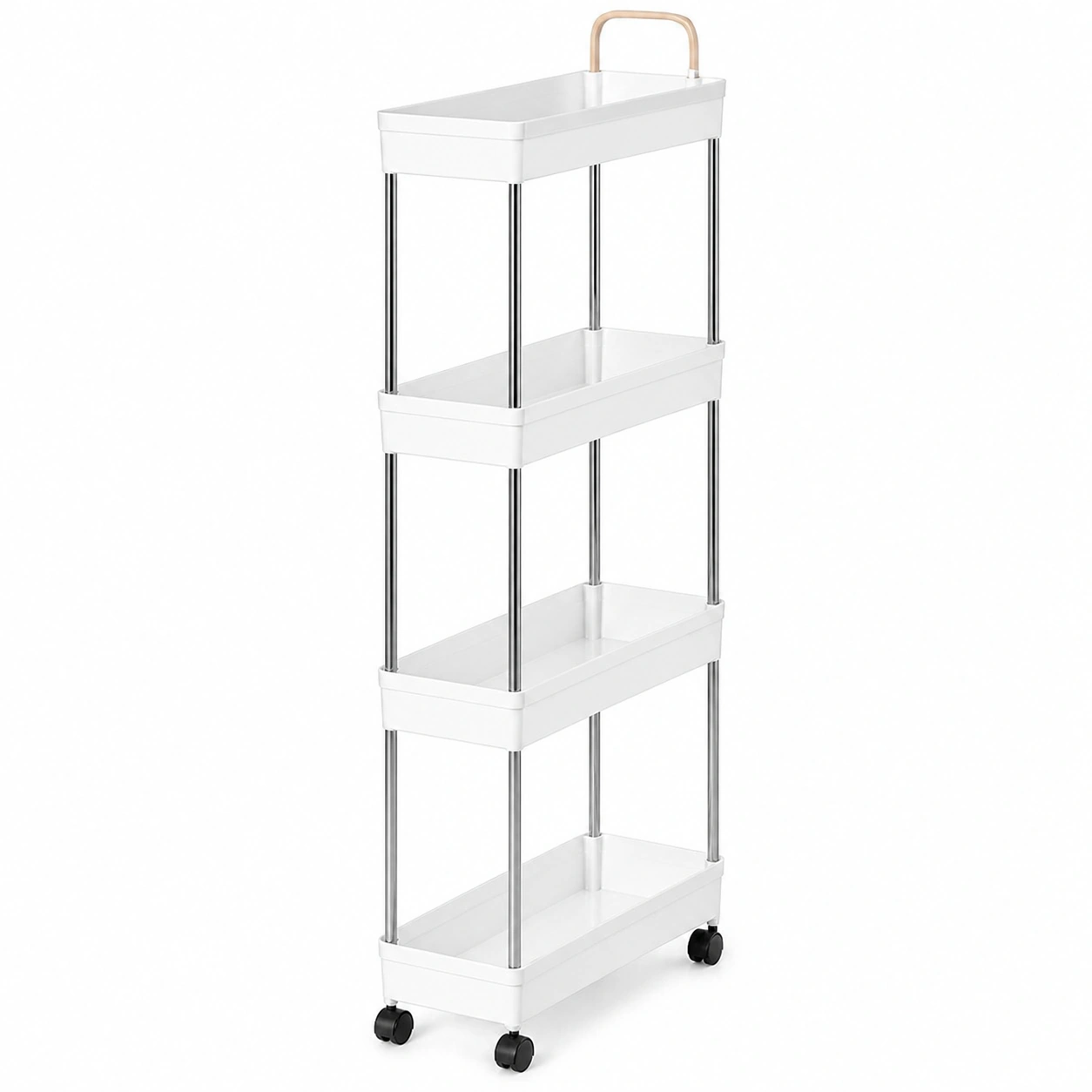 Estante Organizador 40 × 22 × 86 cm de Plástico y Hierro para Objetos Varios image 2