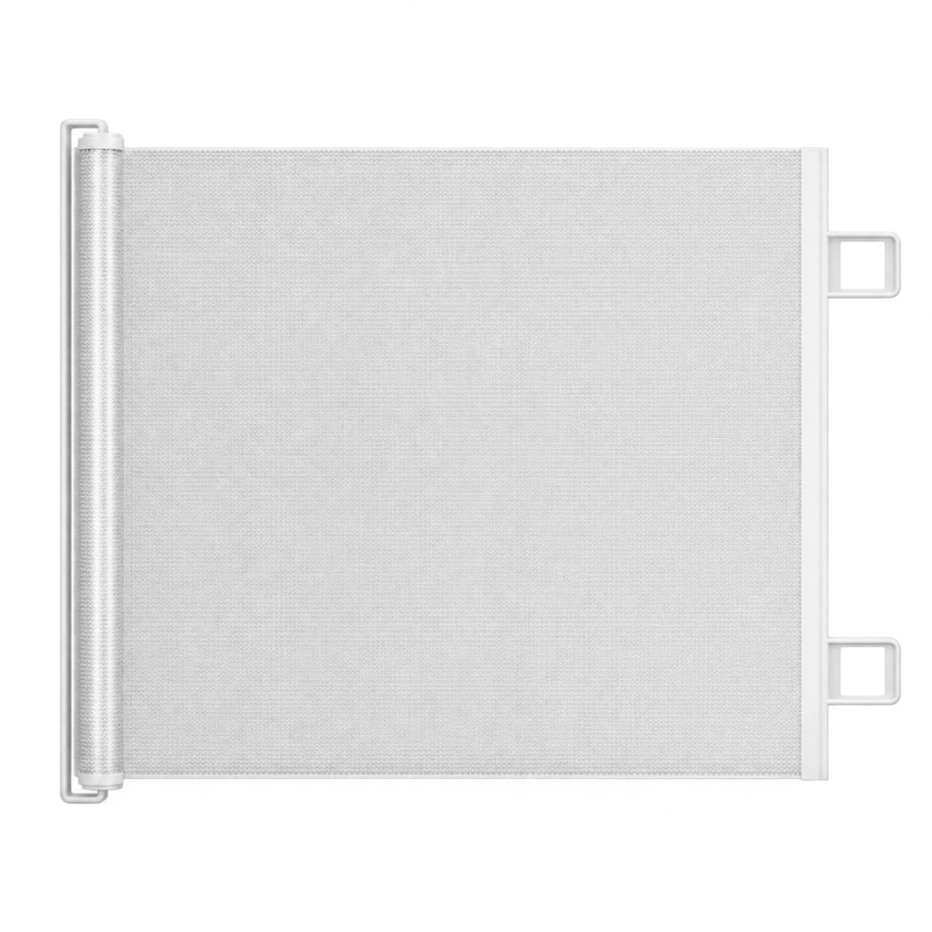 Barrera retráctil para mascotas 150x78cm de malla de PVC color blanco