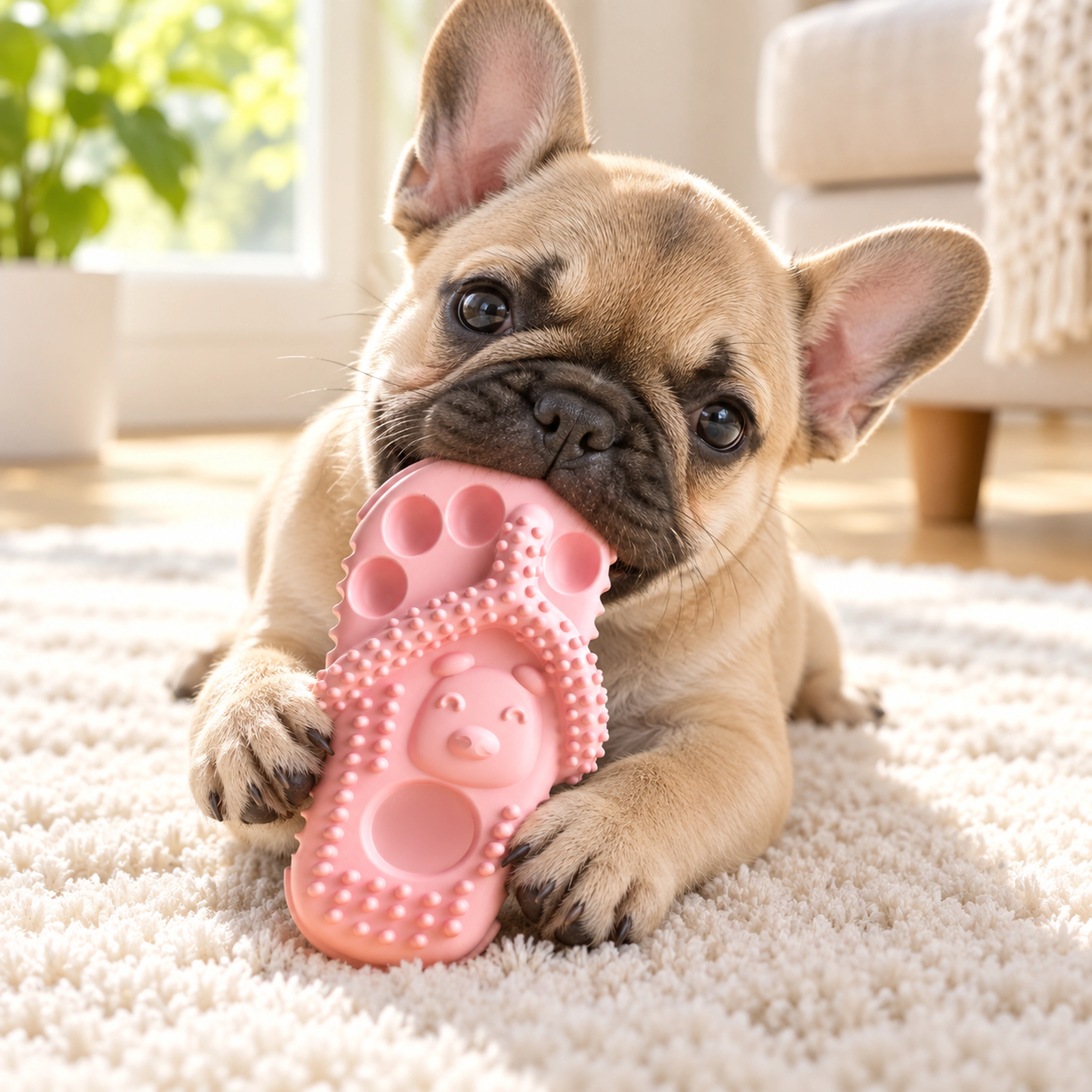 6.2*12cm Juguete para Mascotas TPR Rosa