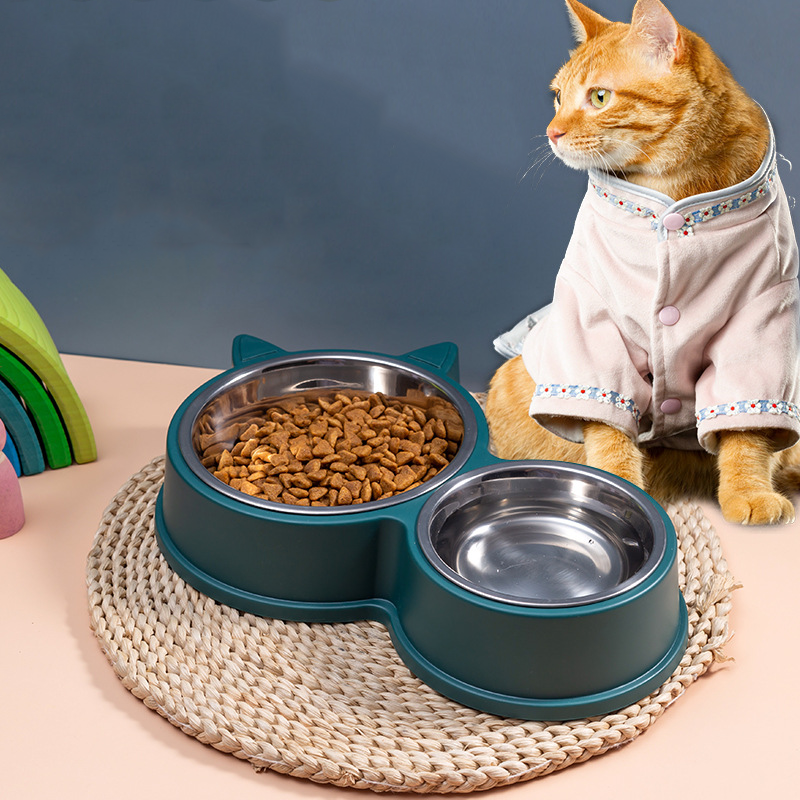 30*5cm para Gato Cuenco Antivuelco PP Acero Inoxidable Surtido image 1