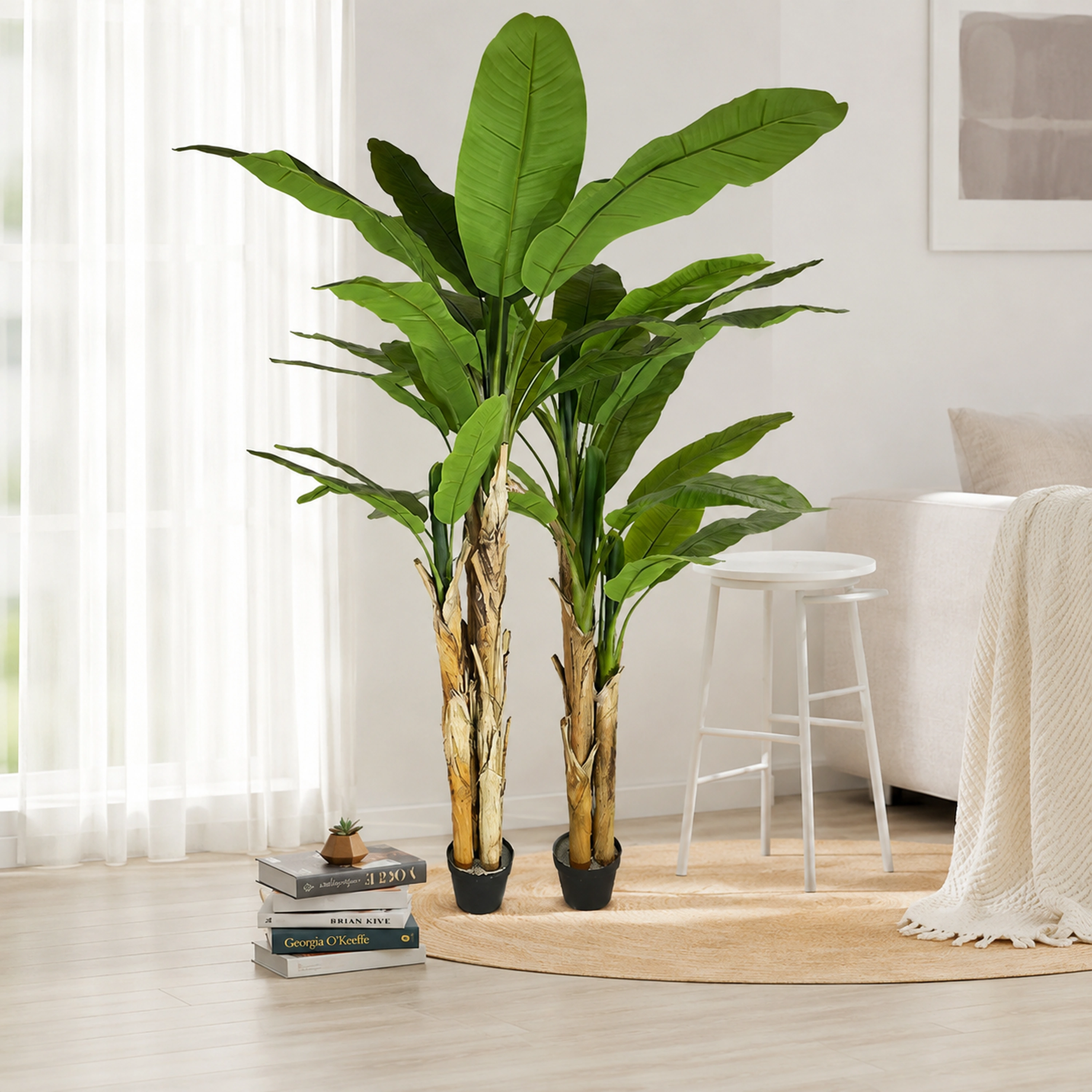 Planta de Banano 120cm Plástico 2 Tallos Artificial image 1