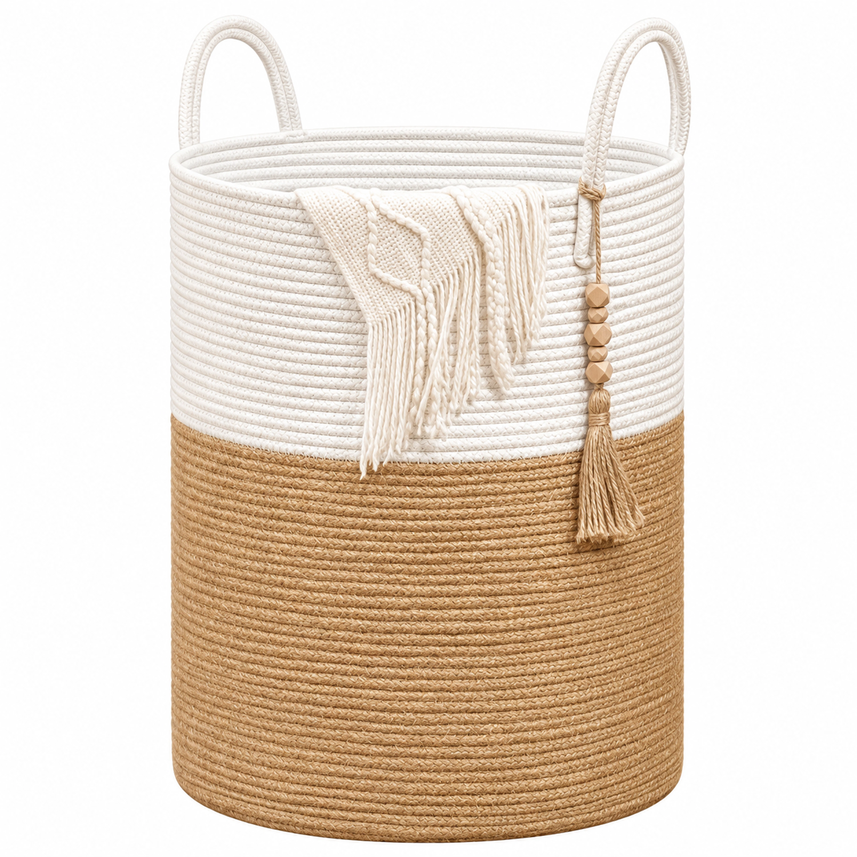 Cesta de Ropa de Algodón 36 × 40 CM de Algodón para Ropa Sucia