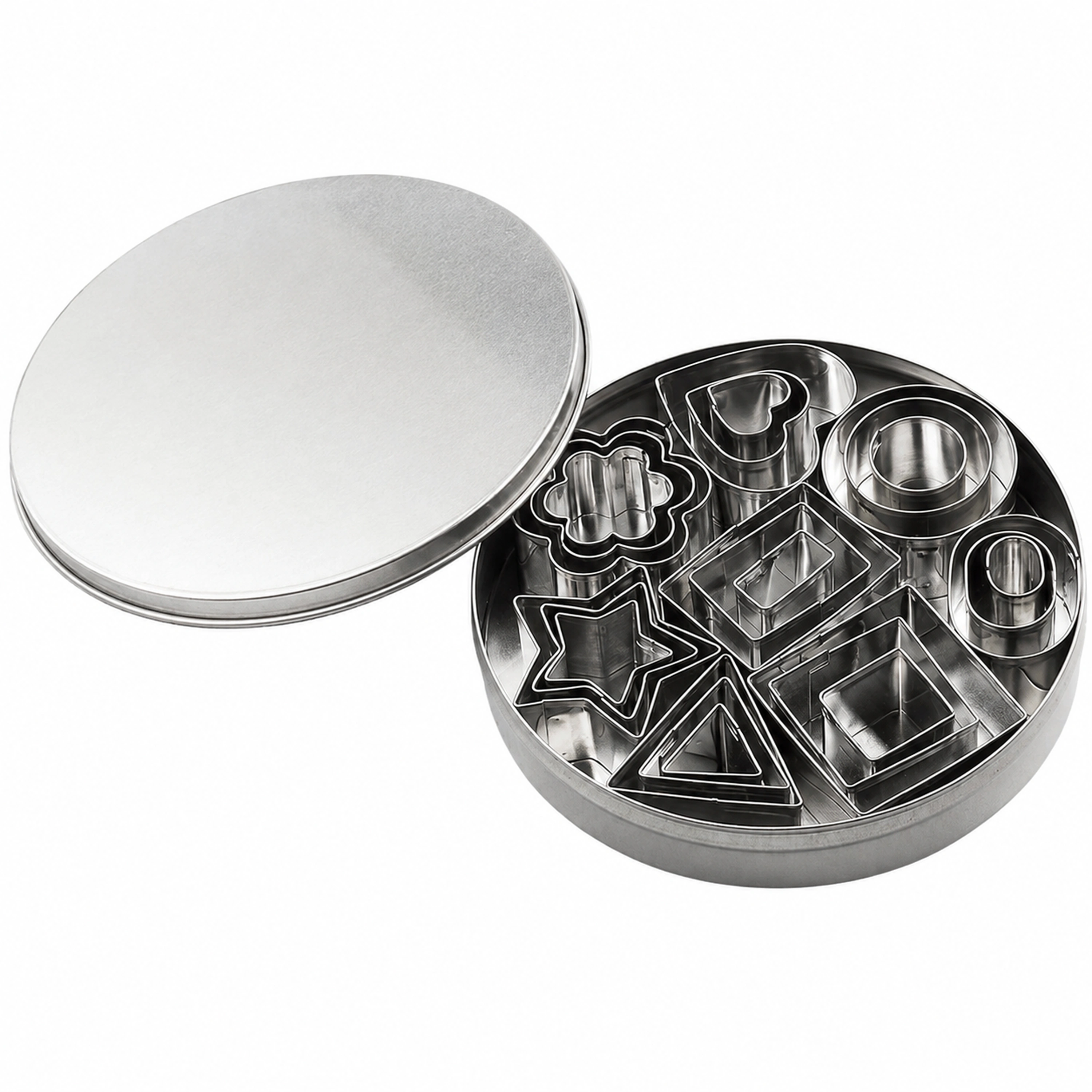 Juego de Cortadores para Fondant y Galletas 24 Piezas de Acero Inoxidable para Hornear