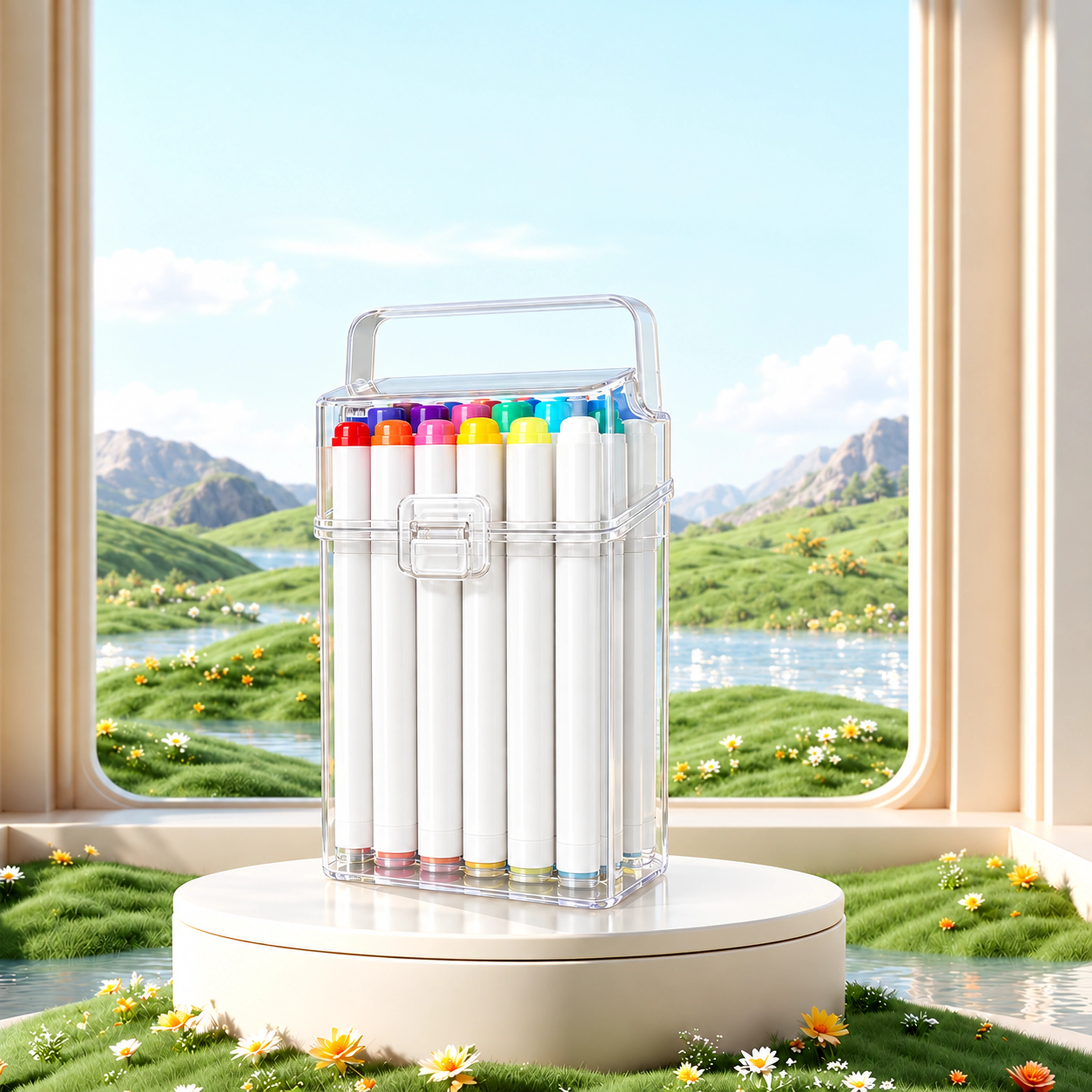 Marcador de Doble Punta 18 Colores de Plástico para Escritura