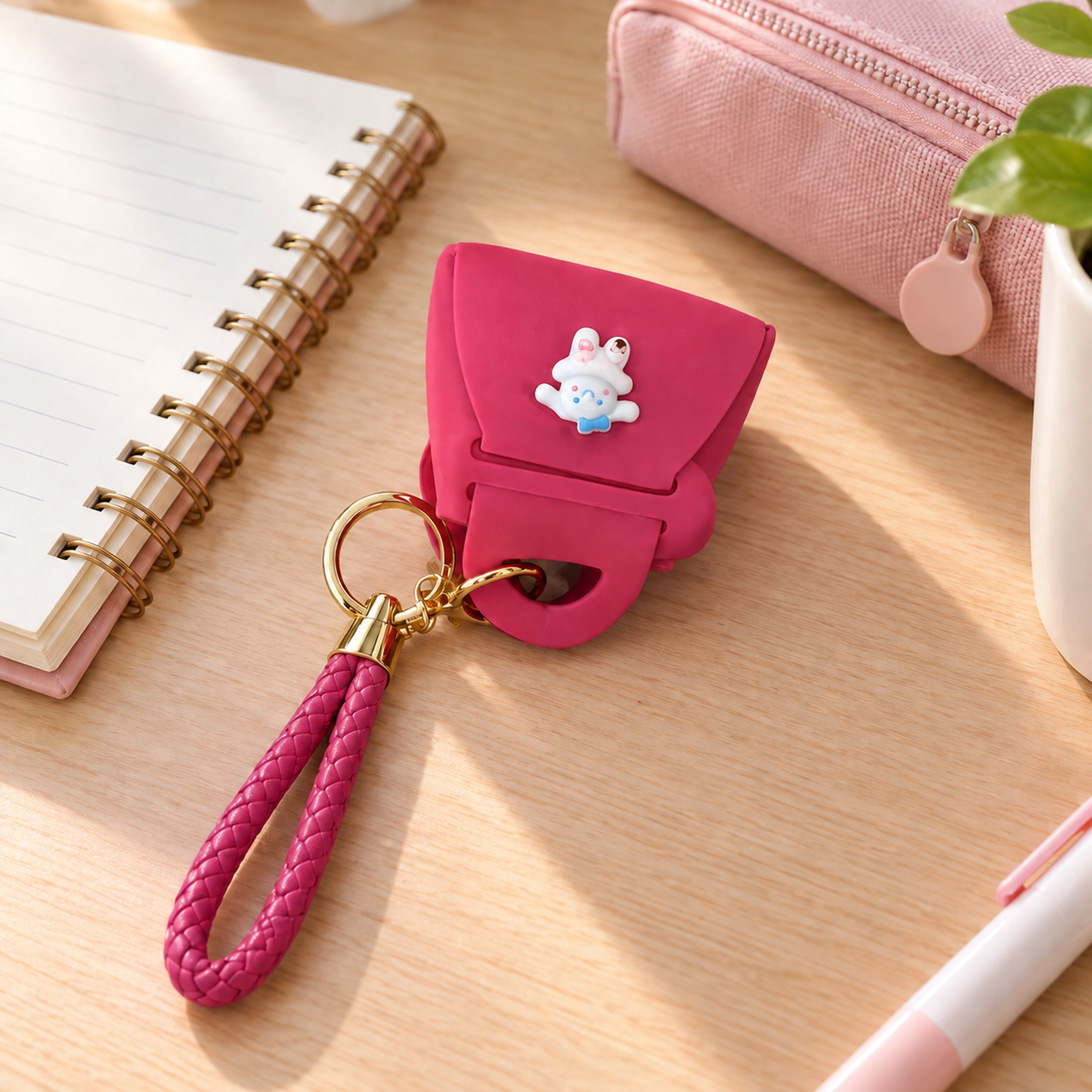 Llavero Bolso Pequeño de PU y Metal para Regalo