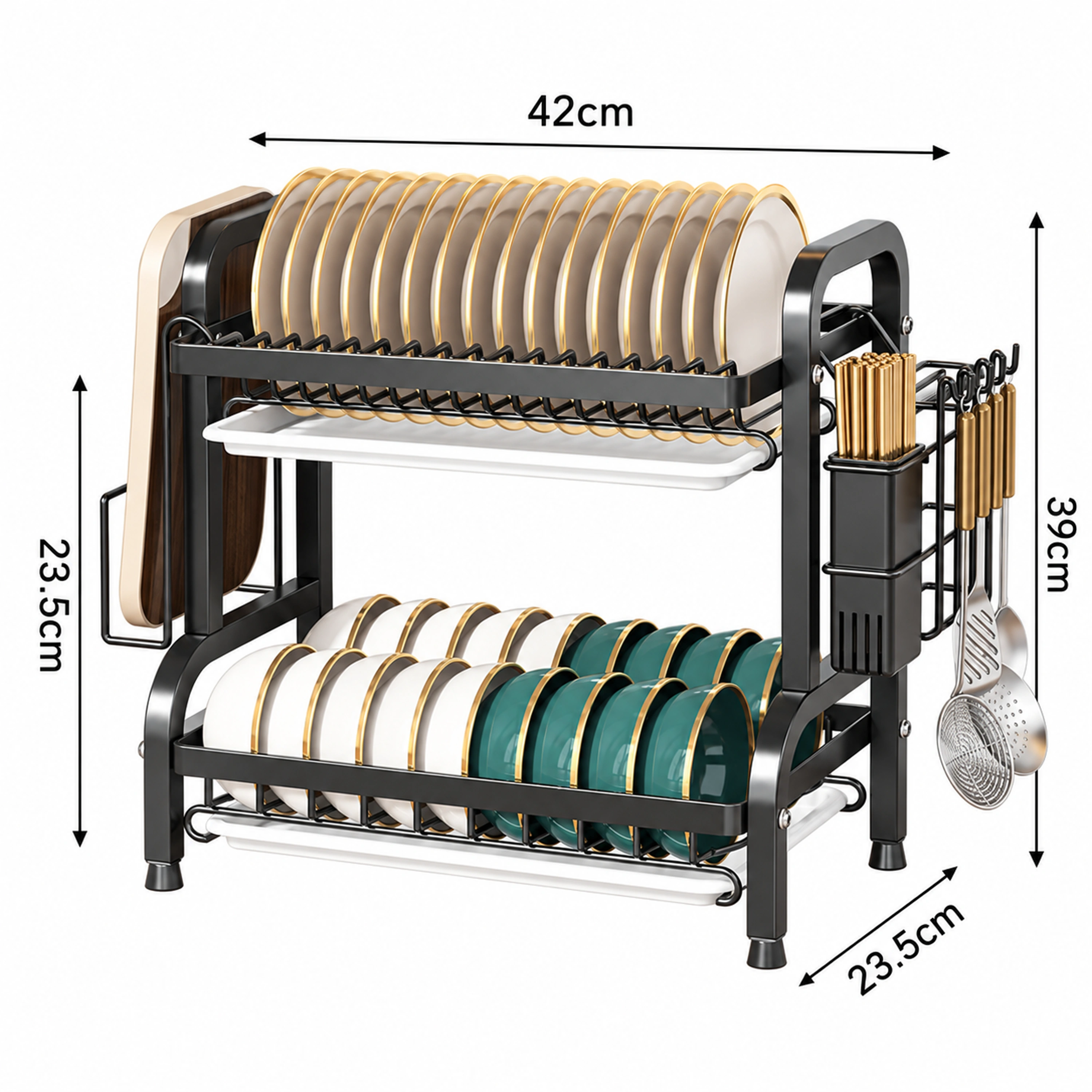 Organizador de Cocina 42 × 39 × 23.5 CM de Hierro para Cocina
