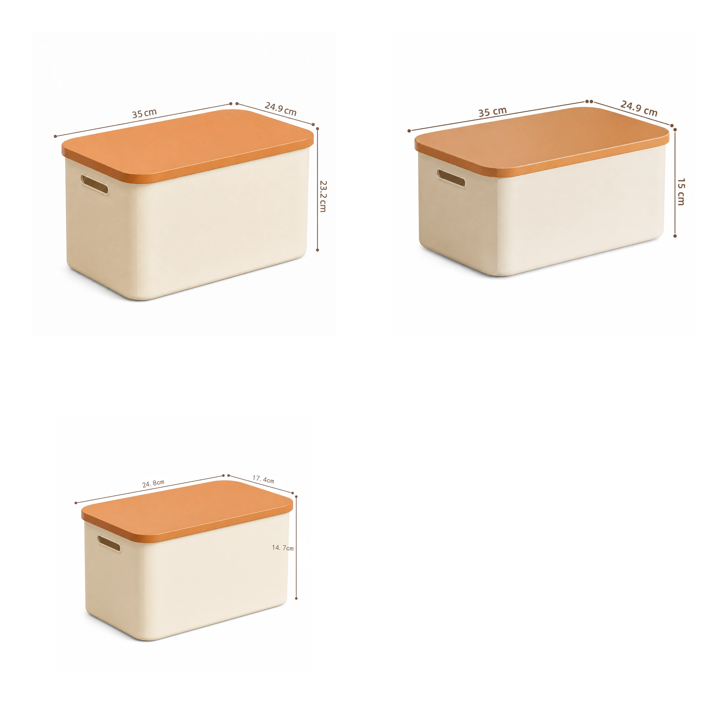 Caja de Almacenamiento para Hogar Varias Medidas de Plástico para Objetos Varios
