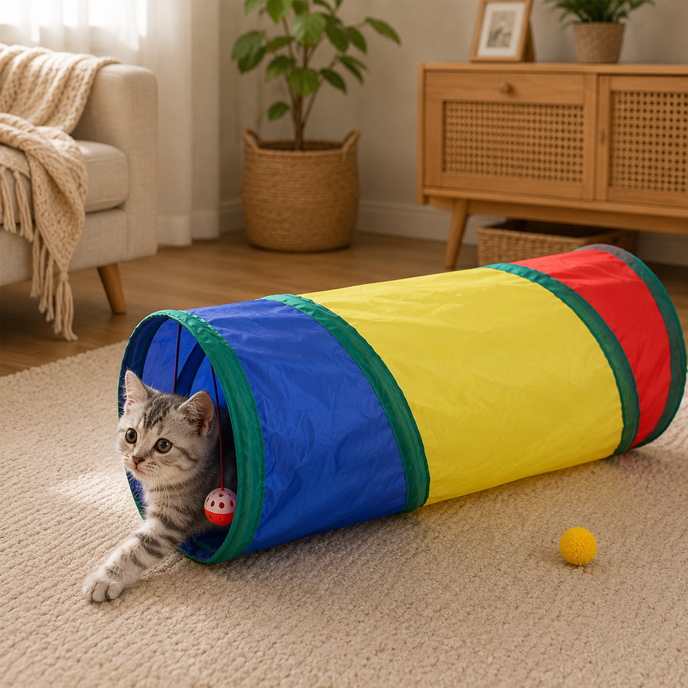 Túnel para Gato 25*50cm Plástico Surtido