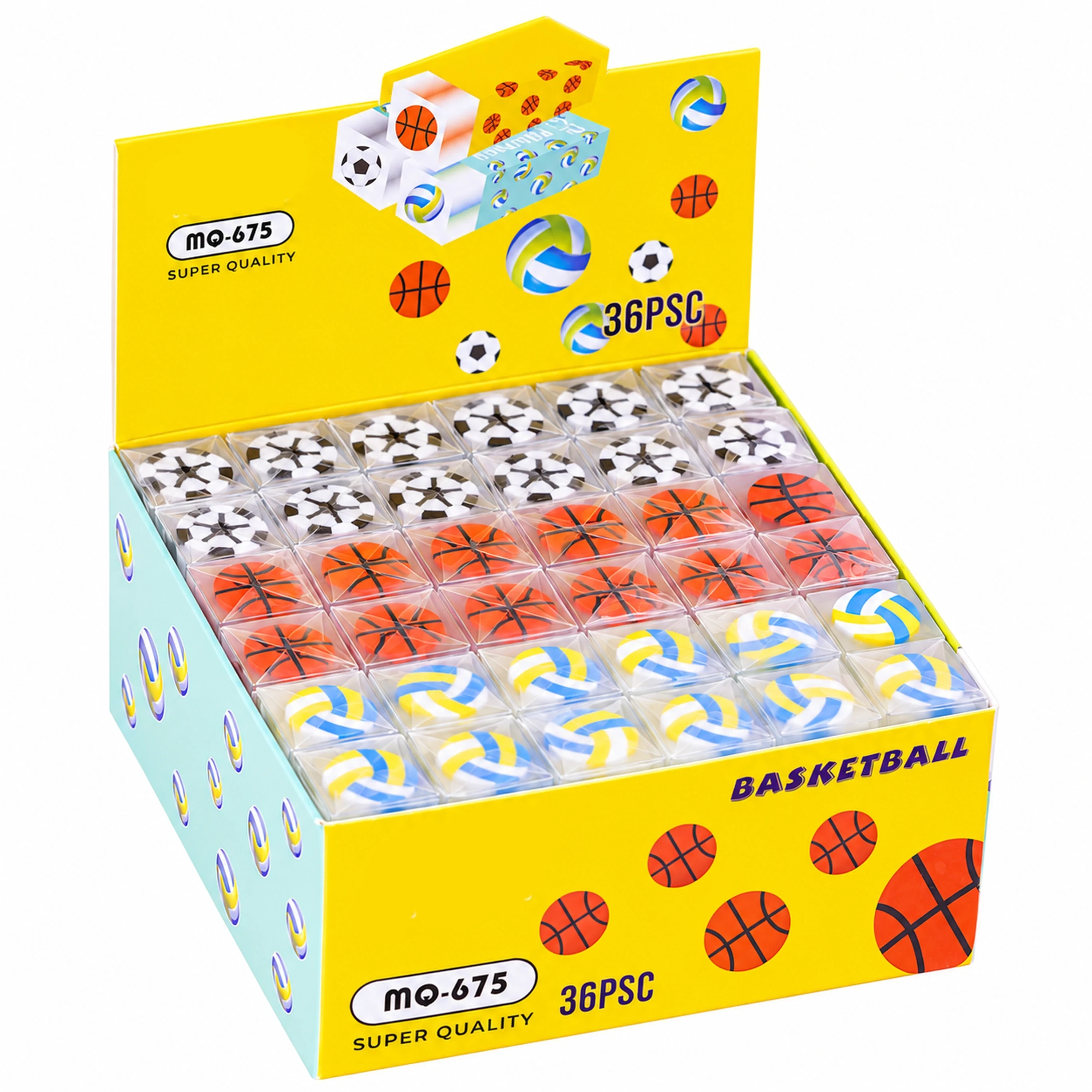 Borrador en Forma de Pelota de Plástico para Escolares