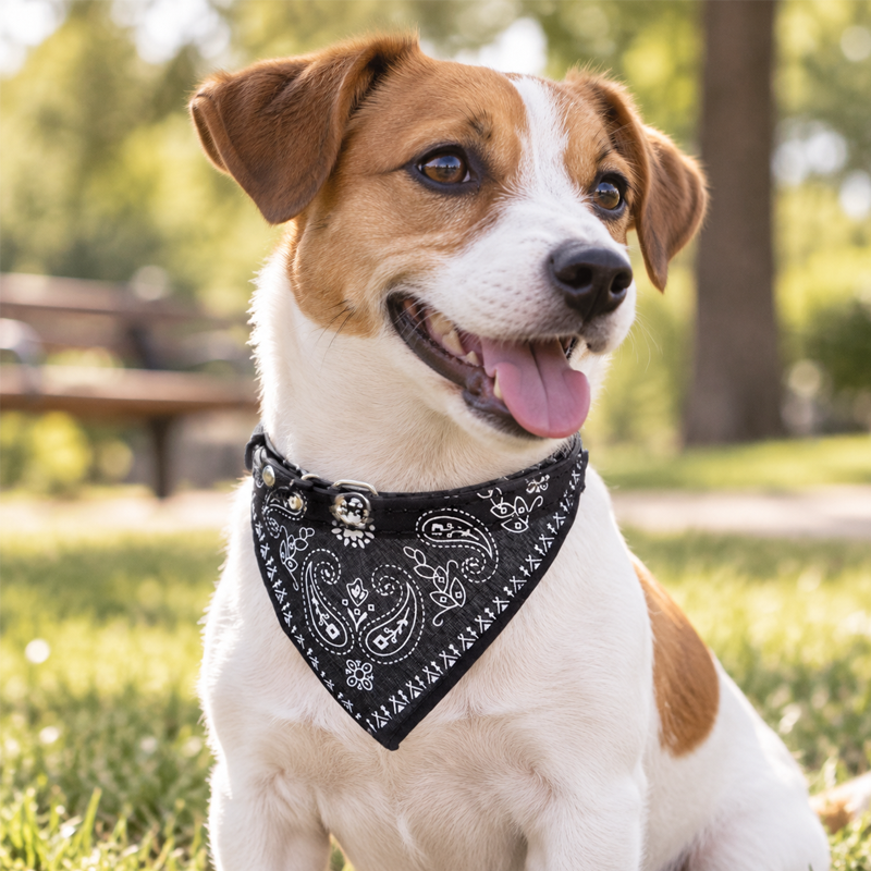 Collar para Mascotas Varios Tamaños Poliéster + Cuero Surtido