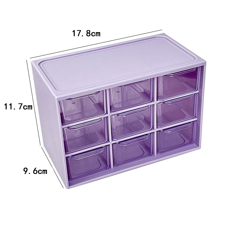 Caja Organizadora 9 Compartimentos Varias Medidas de Plástico para Objetos Varios