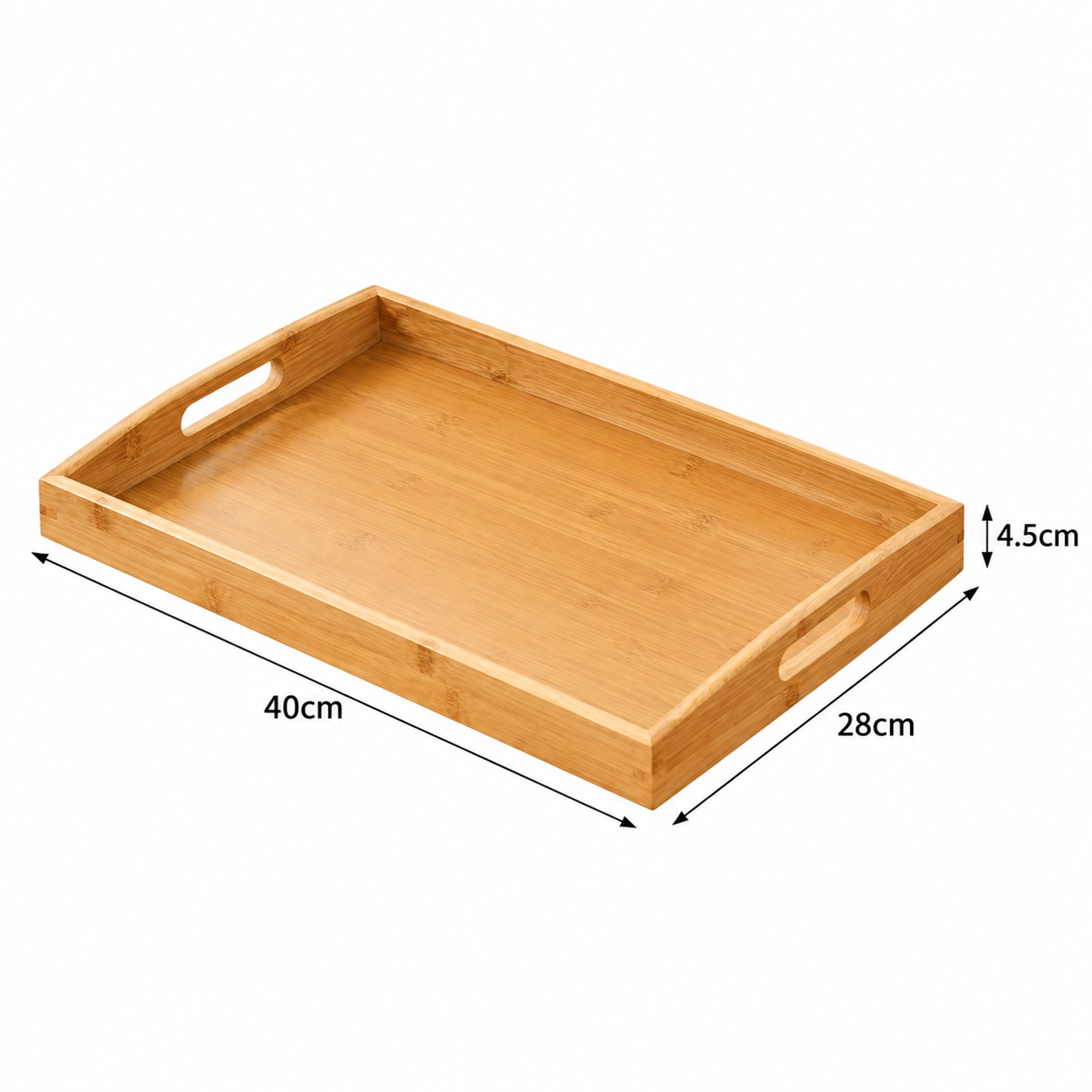 Bandeja de Bambú 40 × 28 × 4.5 CM de Bambú para Té image 2
