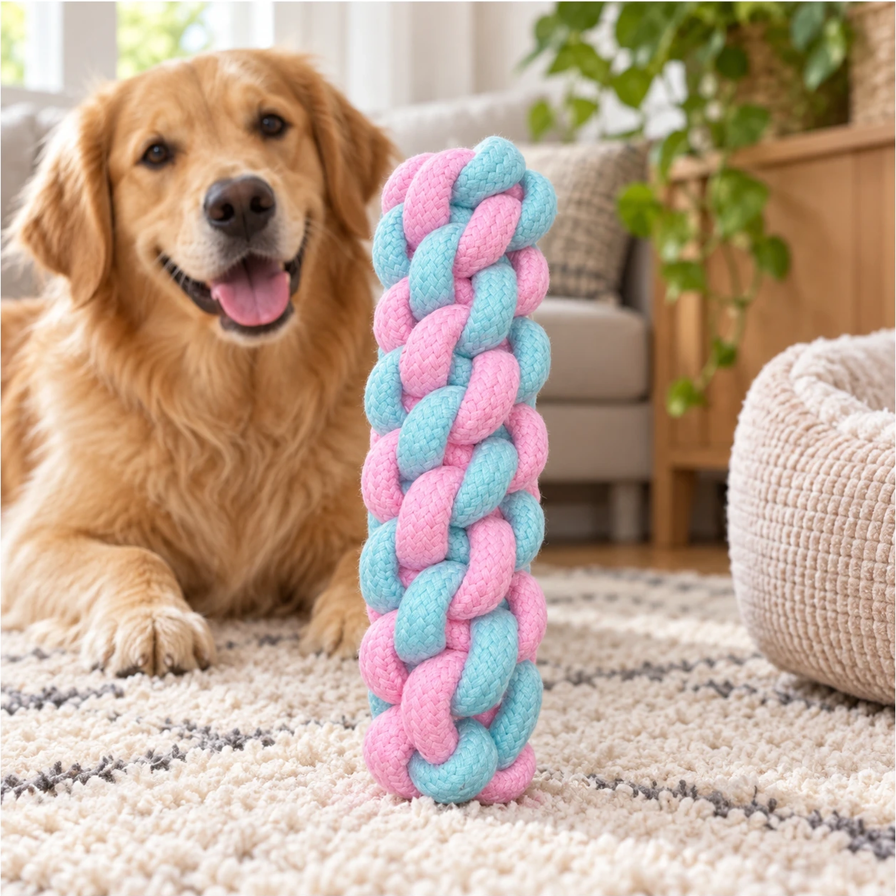 18cm para Perro Resistente a La Mordedura para Limpieza Dental Juguete Poliéster image 1