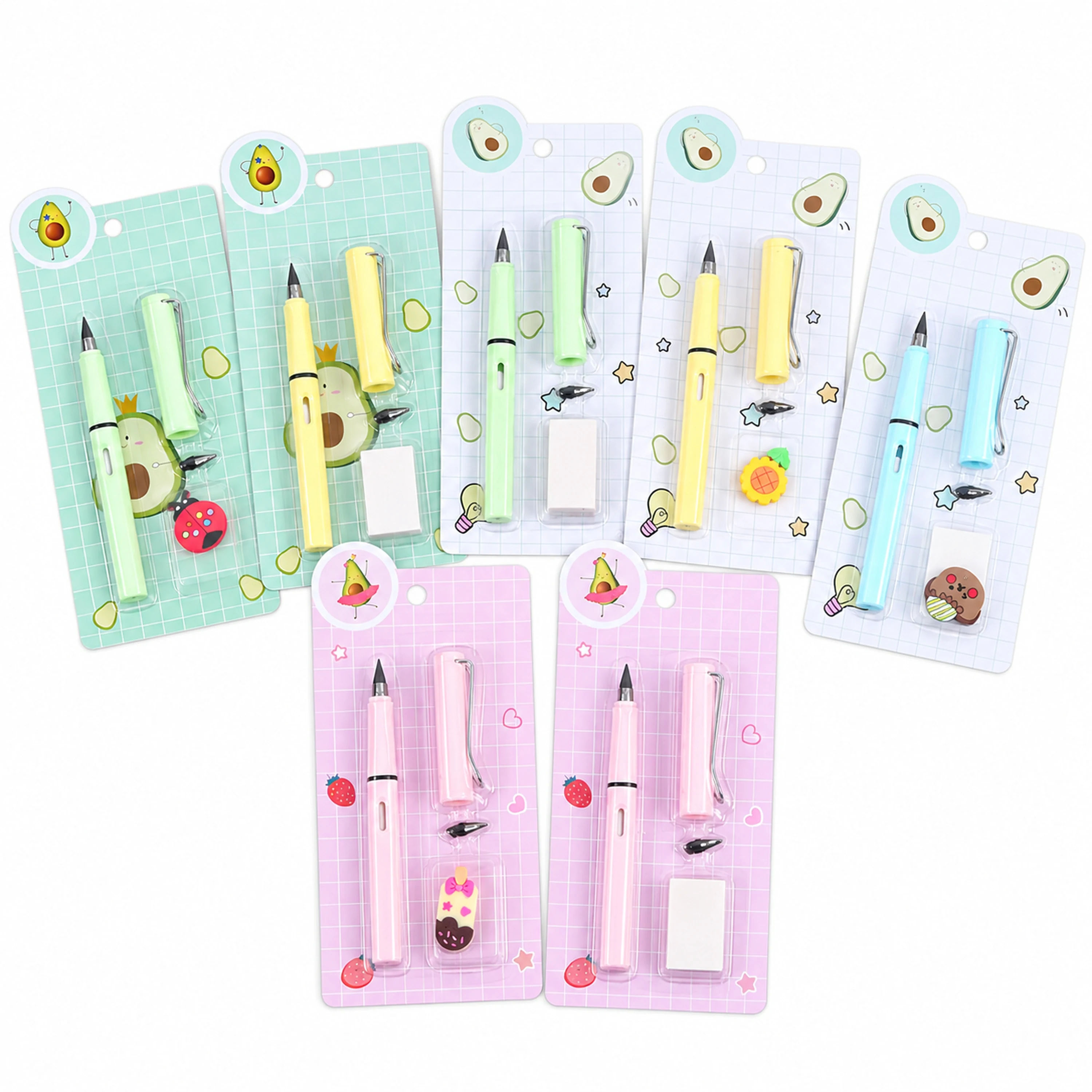 Juego de Lápiz sin Afilar y Borrador de Plástico para Escolares image 2