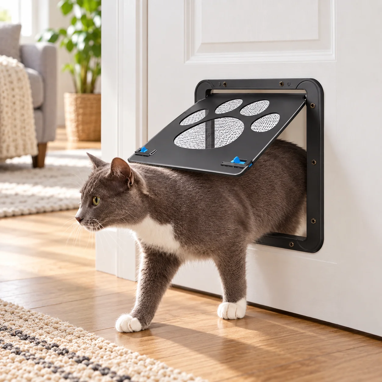29*24*1cm Puerta para Mascotas Abs Gris