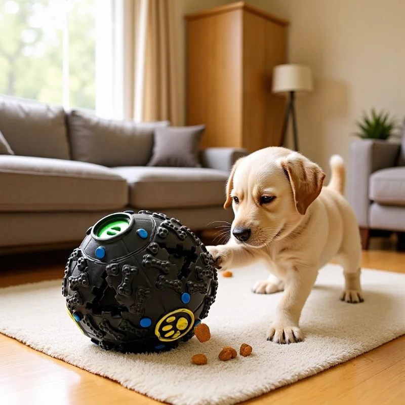 Juguete para Mascotas 12×12×12cm Vinilo Pelota Negro
