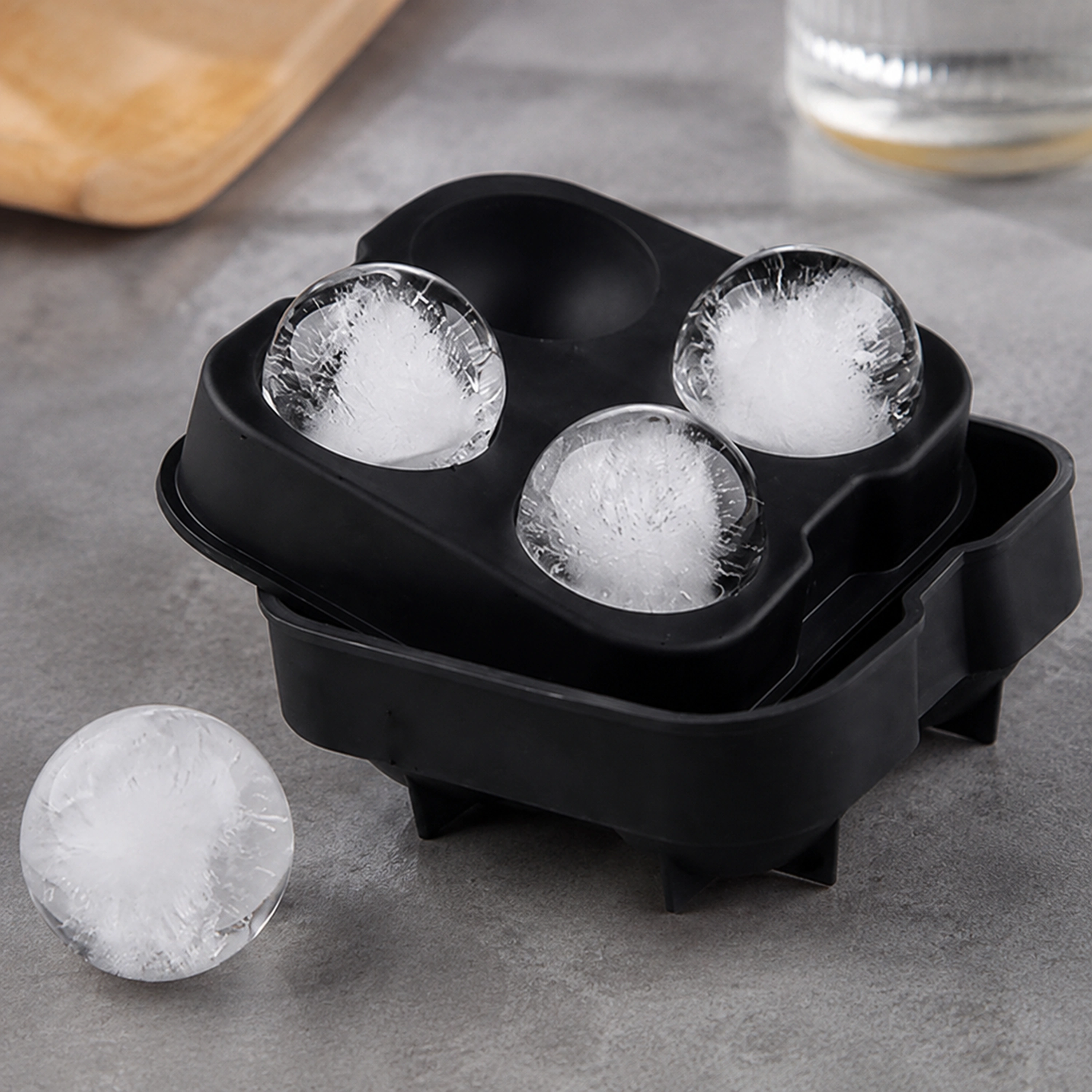Molde de Silicona para Esferas de Hielo 12.5 × 12.5 cm de Silicona para Hielo