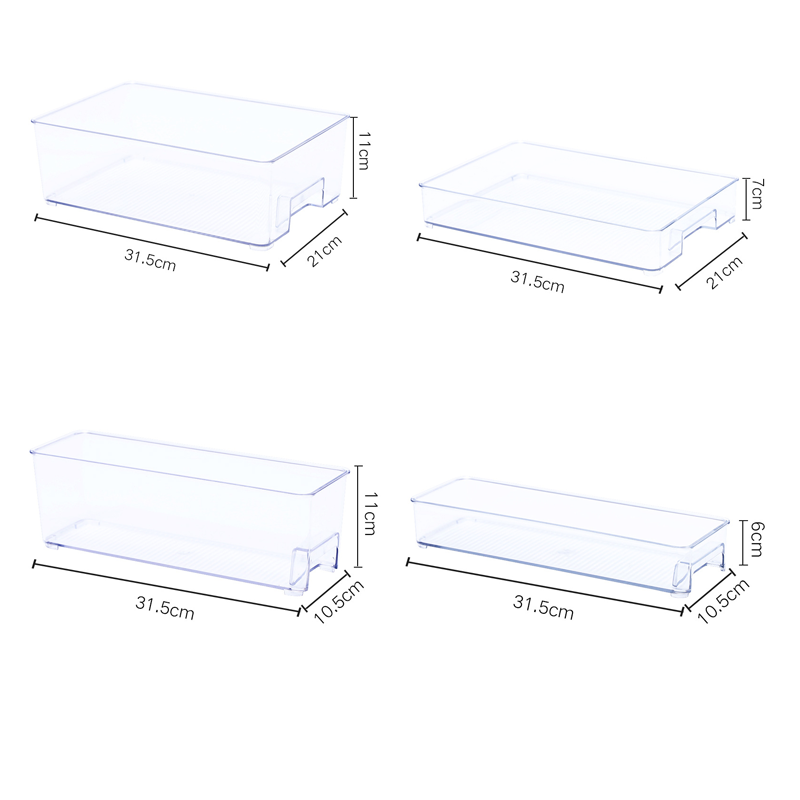 Caja Organizadora de PET, Sin Tapa, Transparente, Varios Tamaños image 2