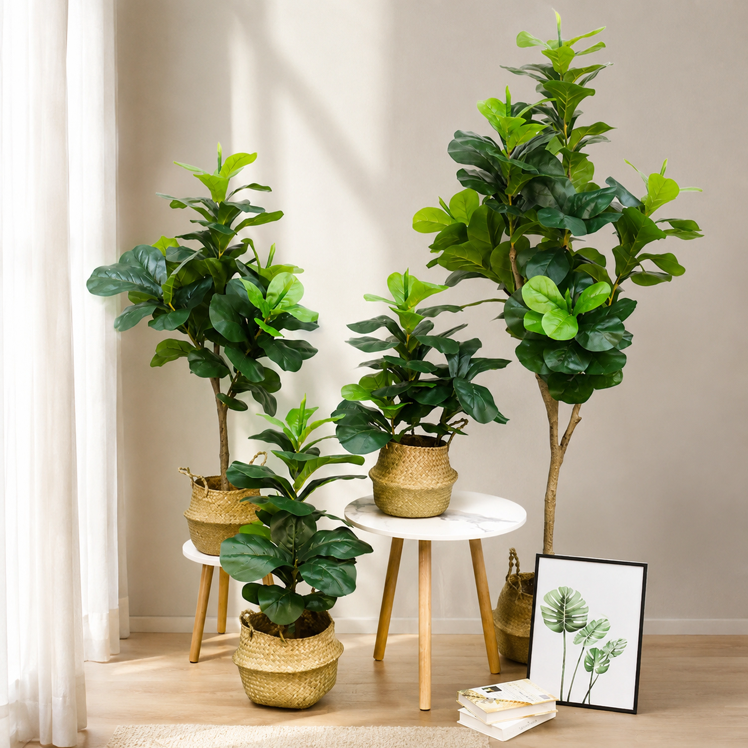 Ficus Lyrata 120 Varios Tamaños Disponibles Plástico Artificial image 1