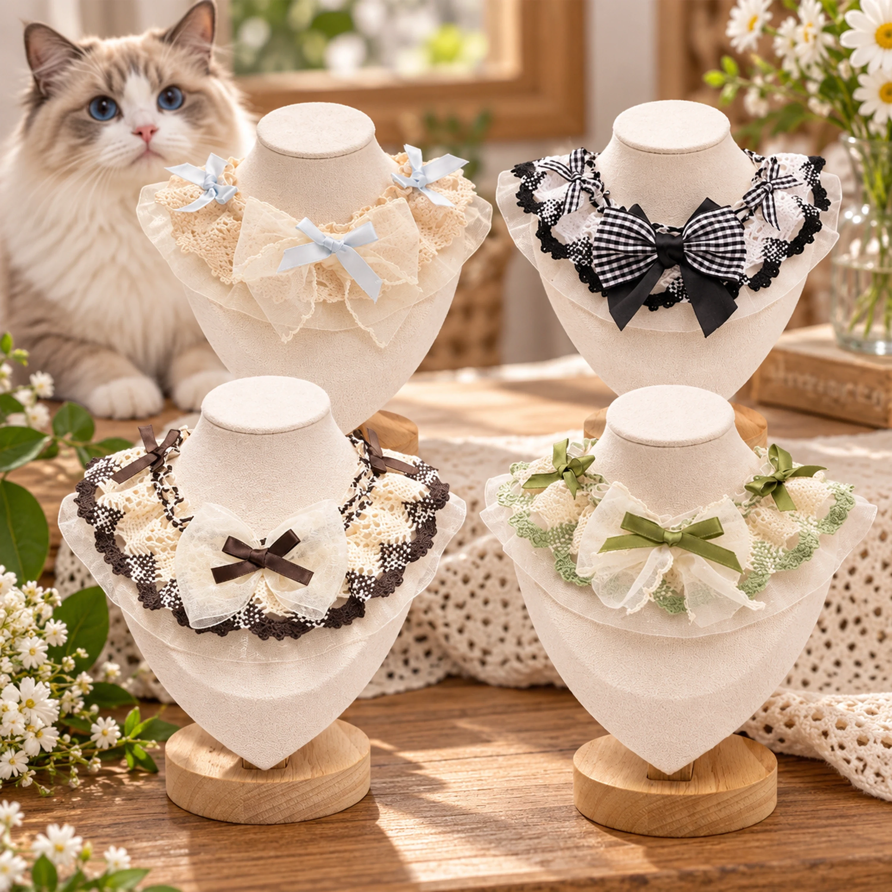 Bufanda para perros 15x5cm de poliéster color negro talla XS image 1