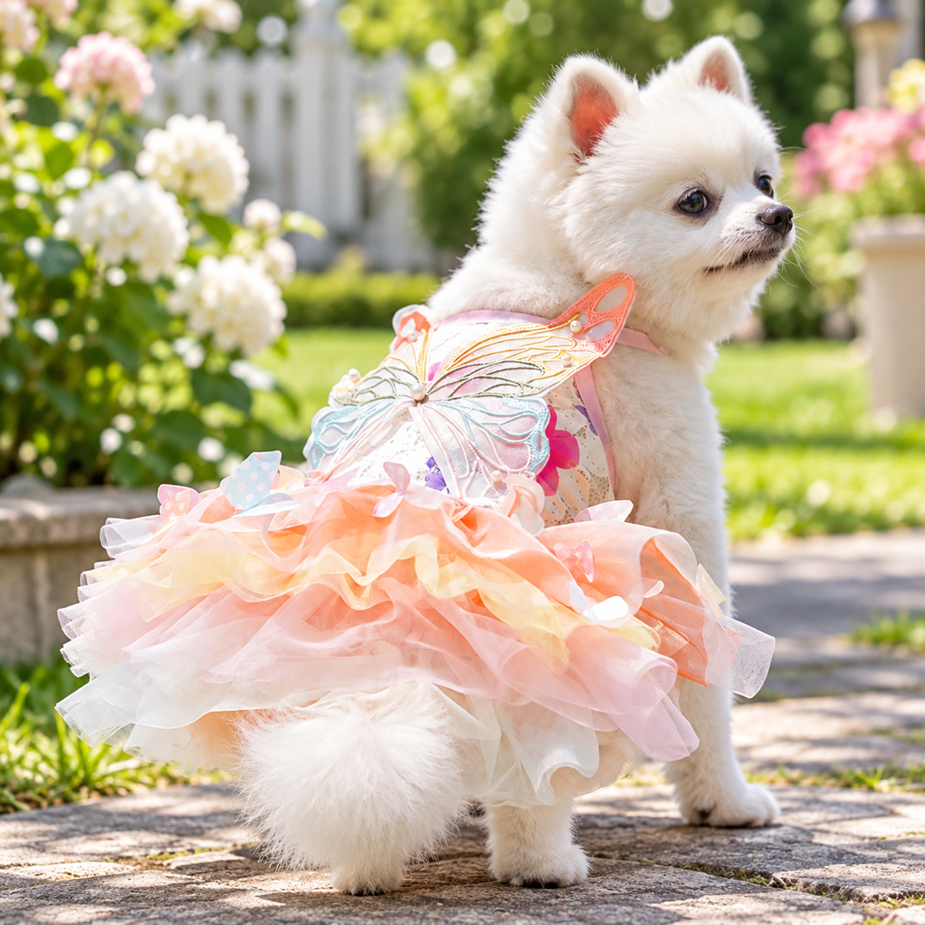 25*25*2cm para Perro Vestido de Princesa Poliéster Surtido