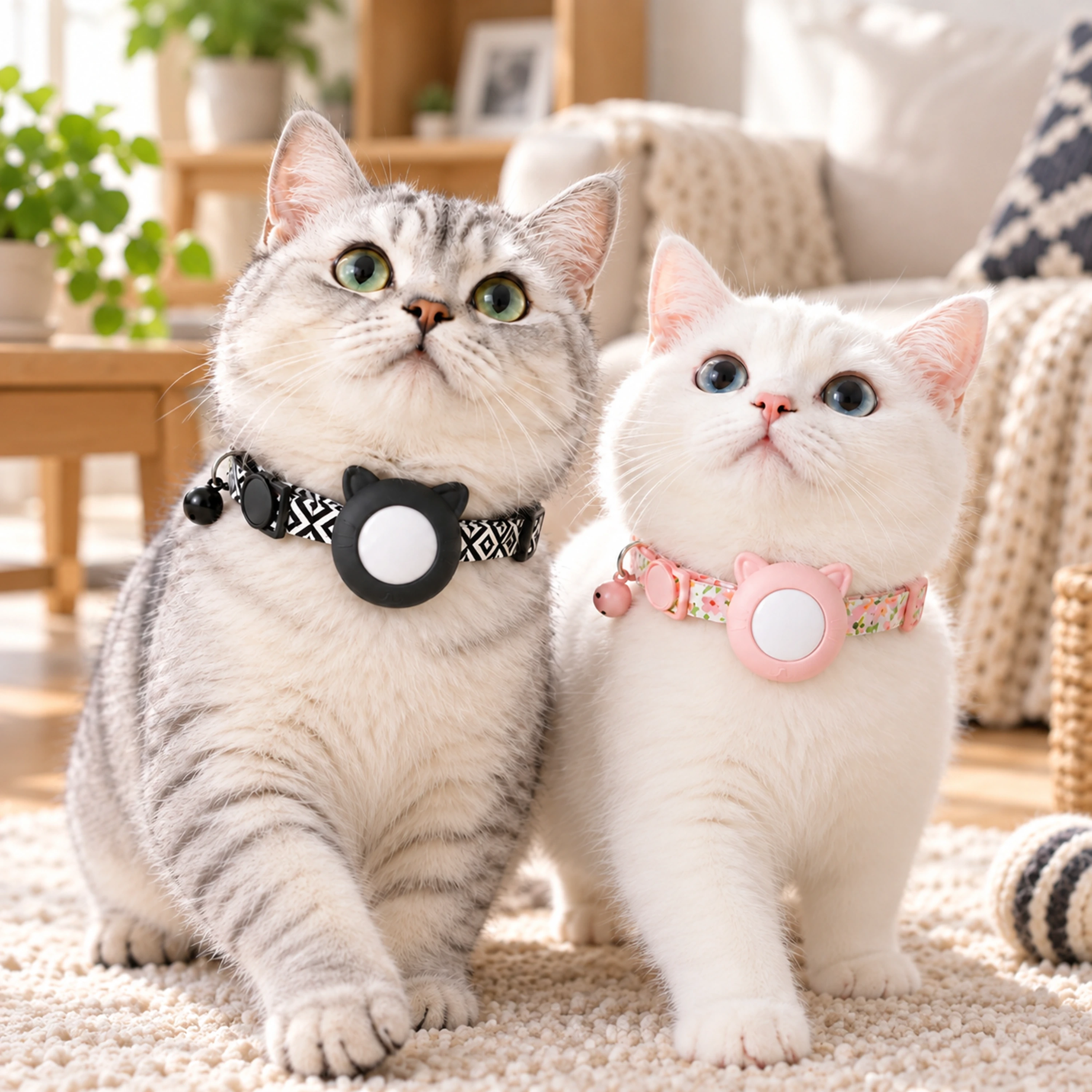 Collar con AirTag para gatos 25x1x2cm de poliéster y plástico antipérdida