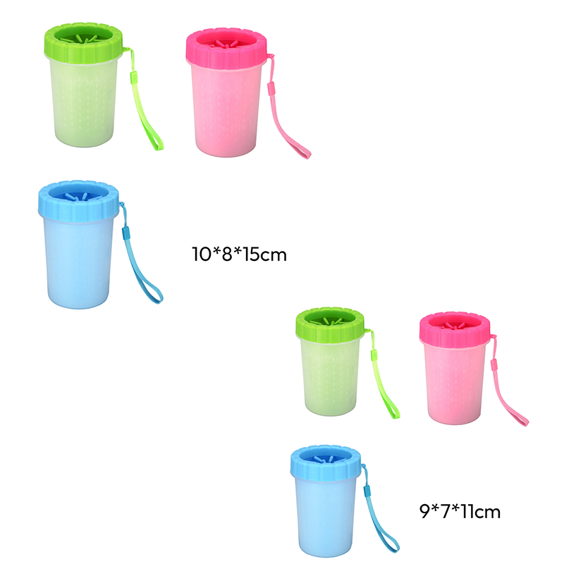 Copa de Lavado de Patas para Mascotas 9*7*11cm/10*8*15cm Plástico Surtido