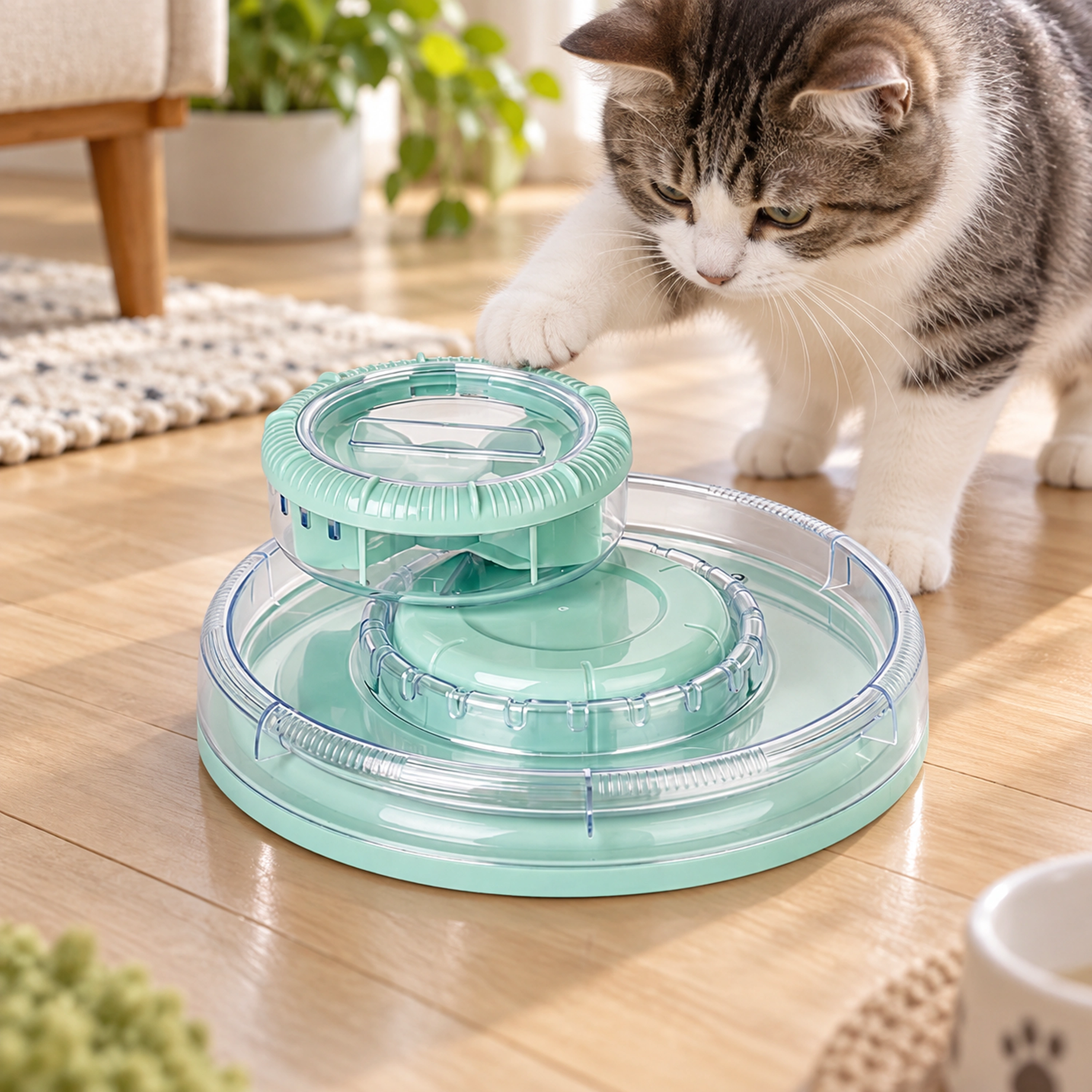 Juguete Dispensador de Comida para Gatos 20 × 7.8 CM de Plástico para Gatos image 1