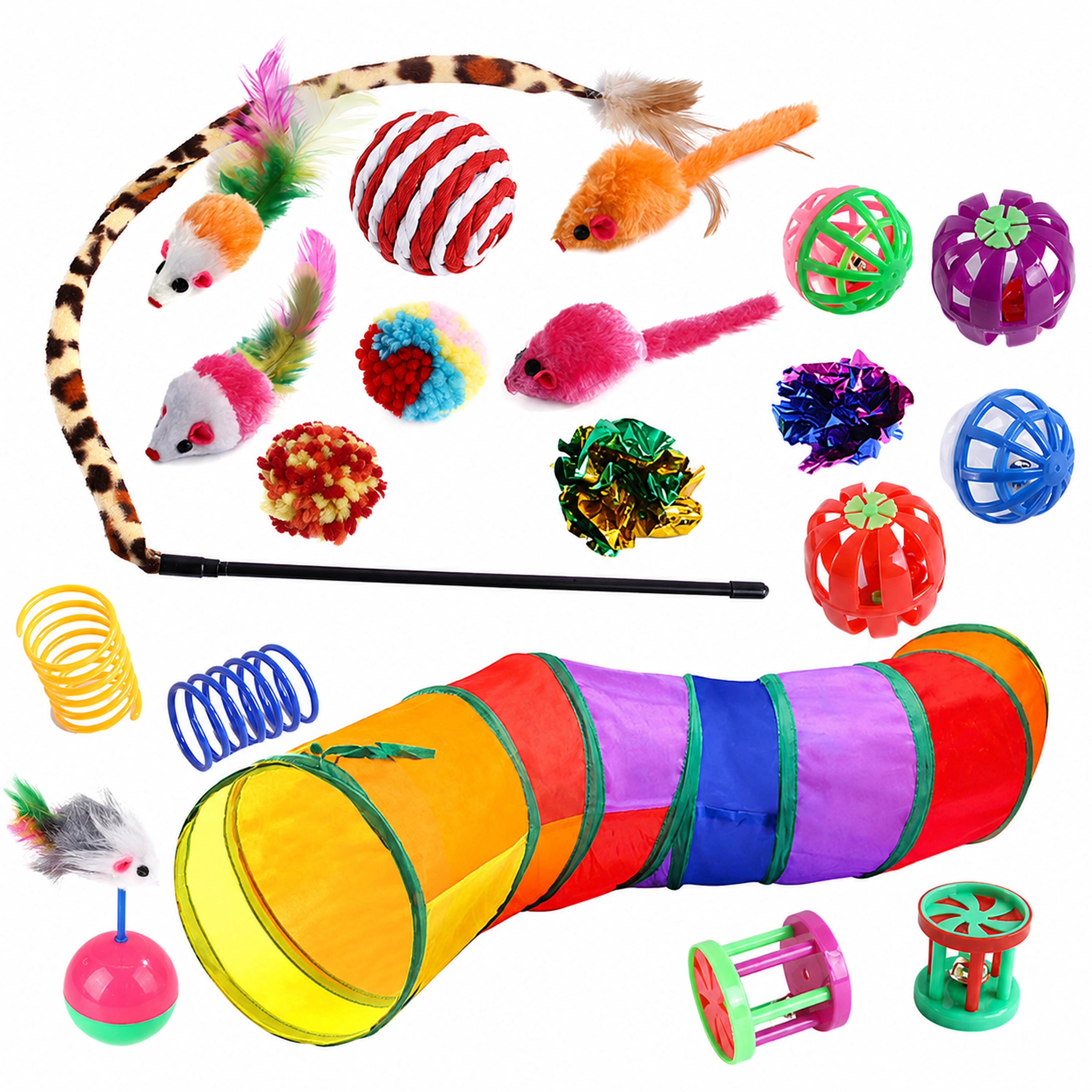Varita para Gatos Juego de 20 Piezas Plástico