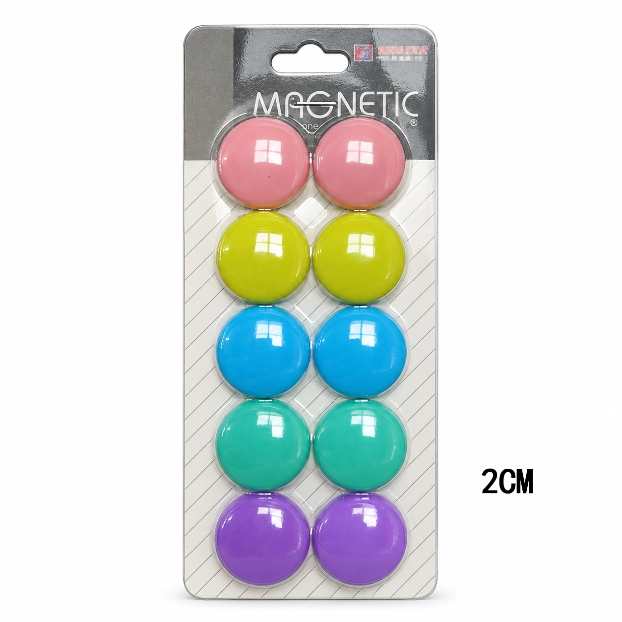Remache Magnético 10 Piezas 2 cm de Plástico para Pizarrón