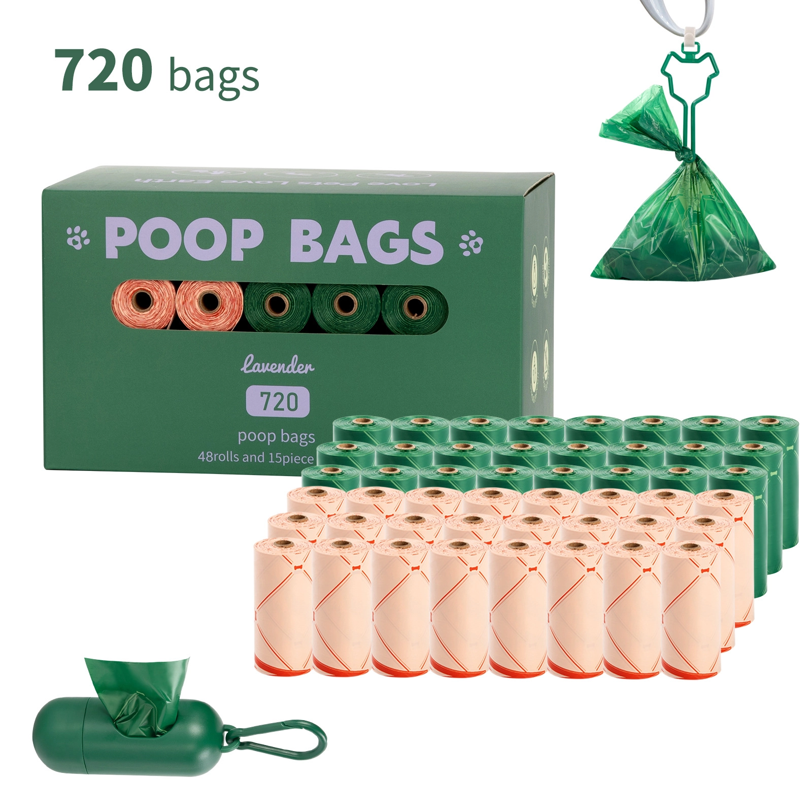  Bolsas para Recoger Excrementos de Mascotas de HDPE, 33 × 23 cm image 2