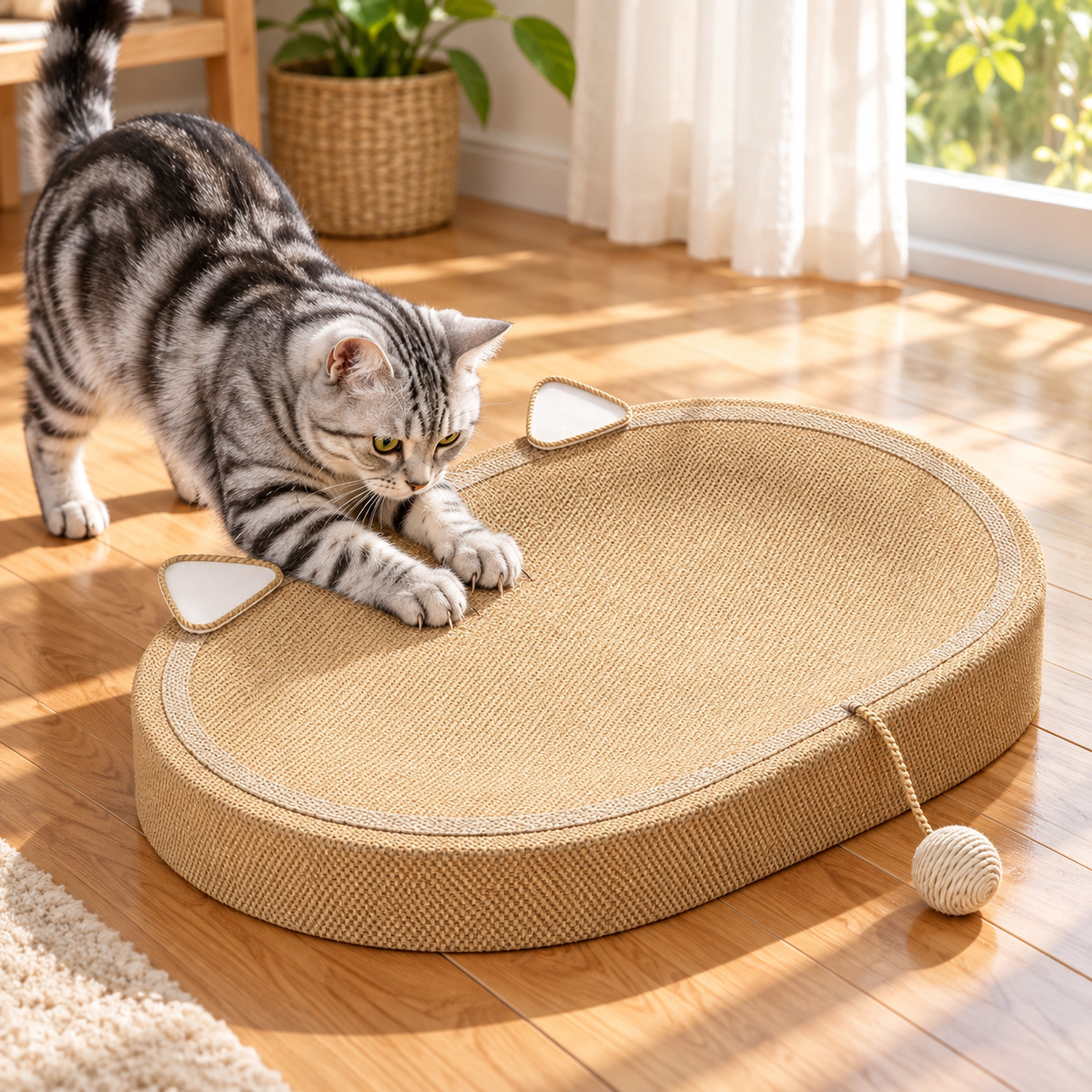60*40*9cm Rascador para Gato Sisal