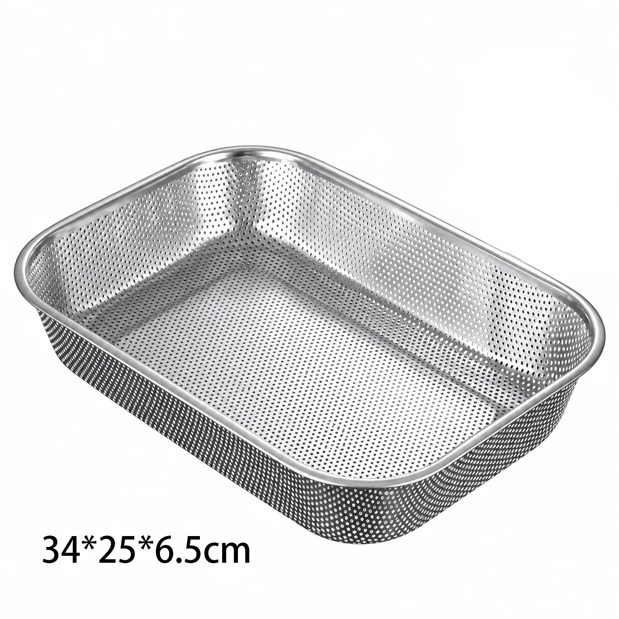 Juego de 3 Cestas Escurridoras de Acero Inoxidable para Cocina