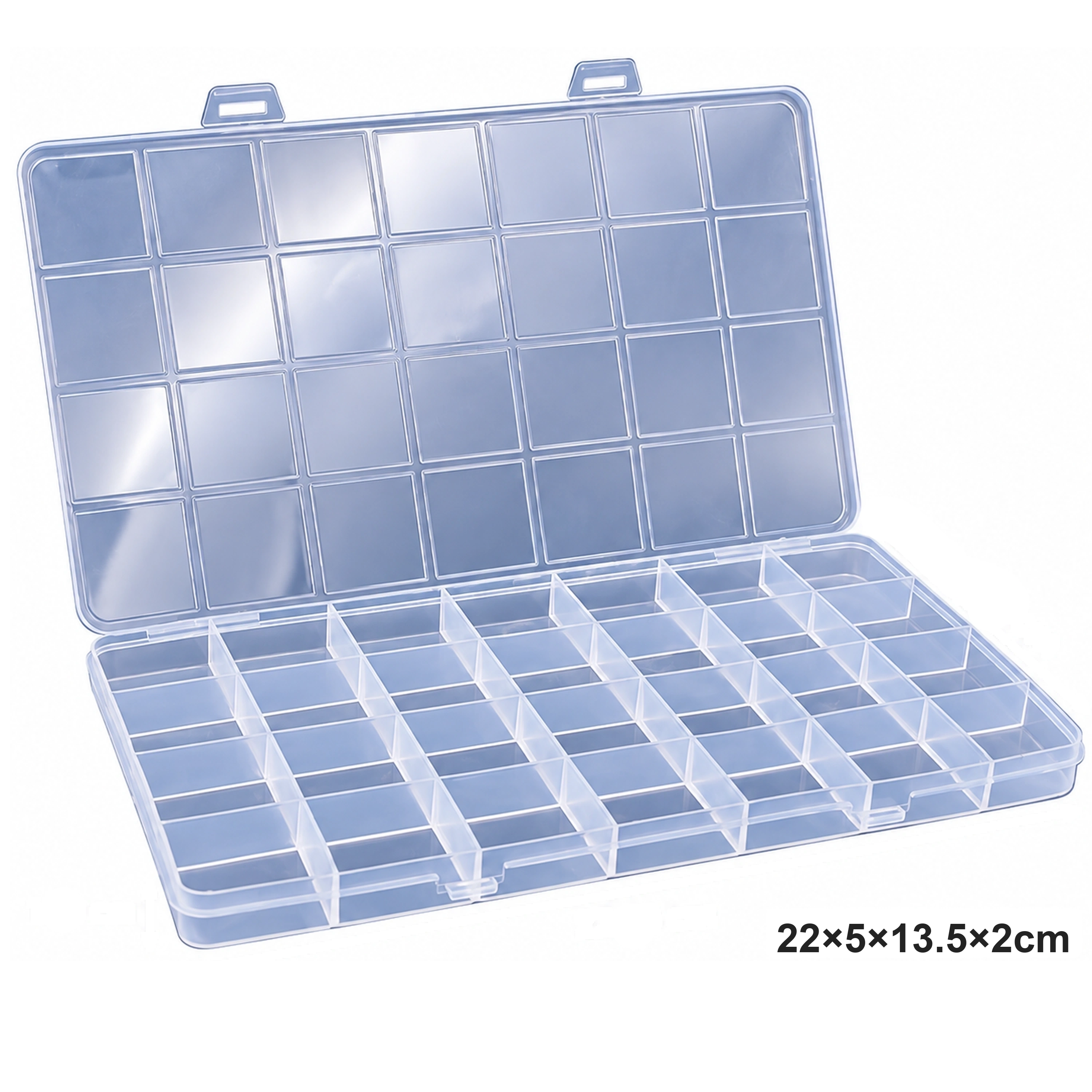 Caja Compartimentada Plástico Transparente 22*5*13.5cm