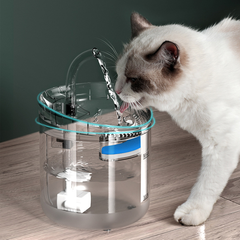 Para Perro Automático Fuente de Agua Plástico Transparente image 1