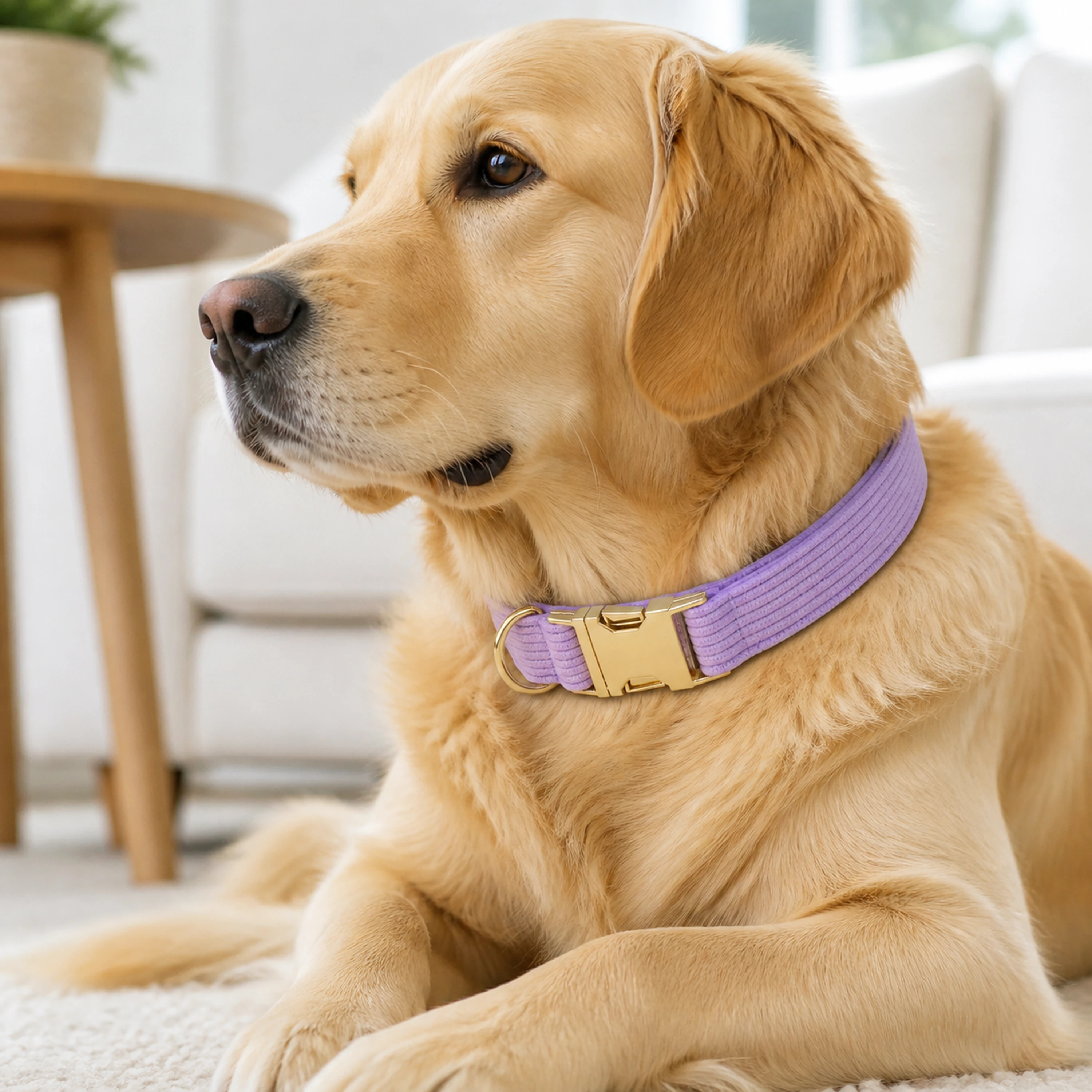 Collar para Mascotas Varios Tamaños Terciopelo Morado