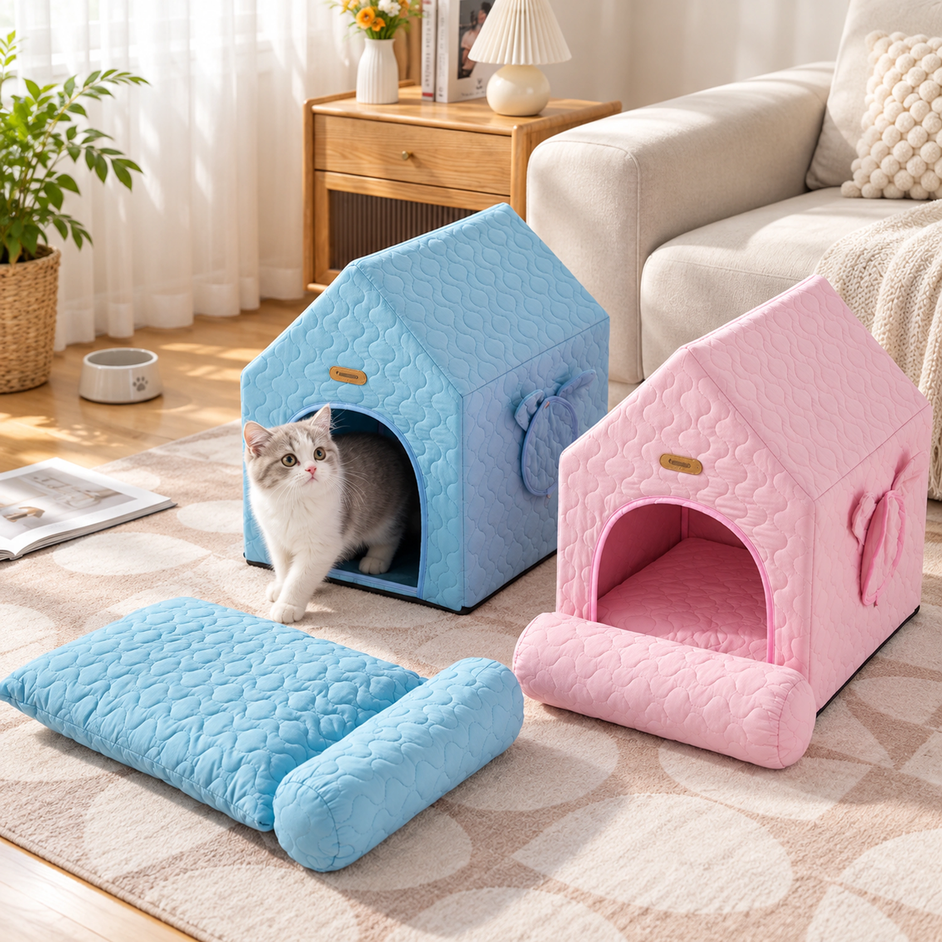 52*48*39cm para Mascotas Todo El Año Semiabierto Tienda Poliéster+Algodón Surtido image 1