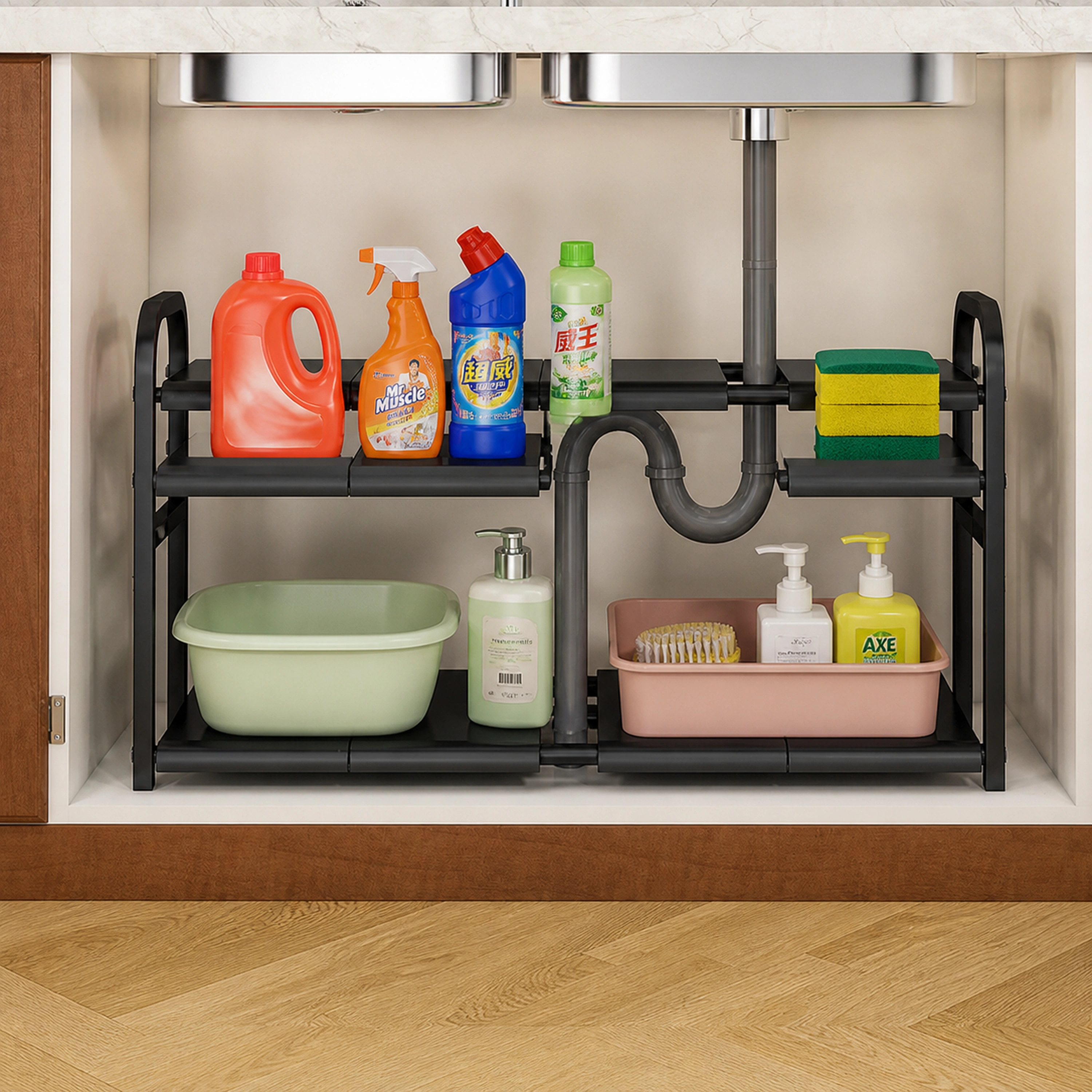 Estante Organizador de Cocina 52 × 27 × 9 cm de Hierro para Organizar image 1