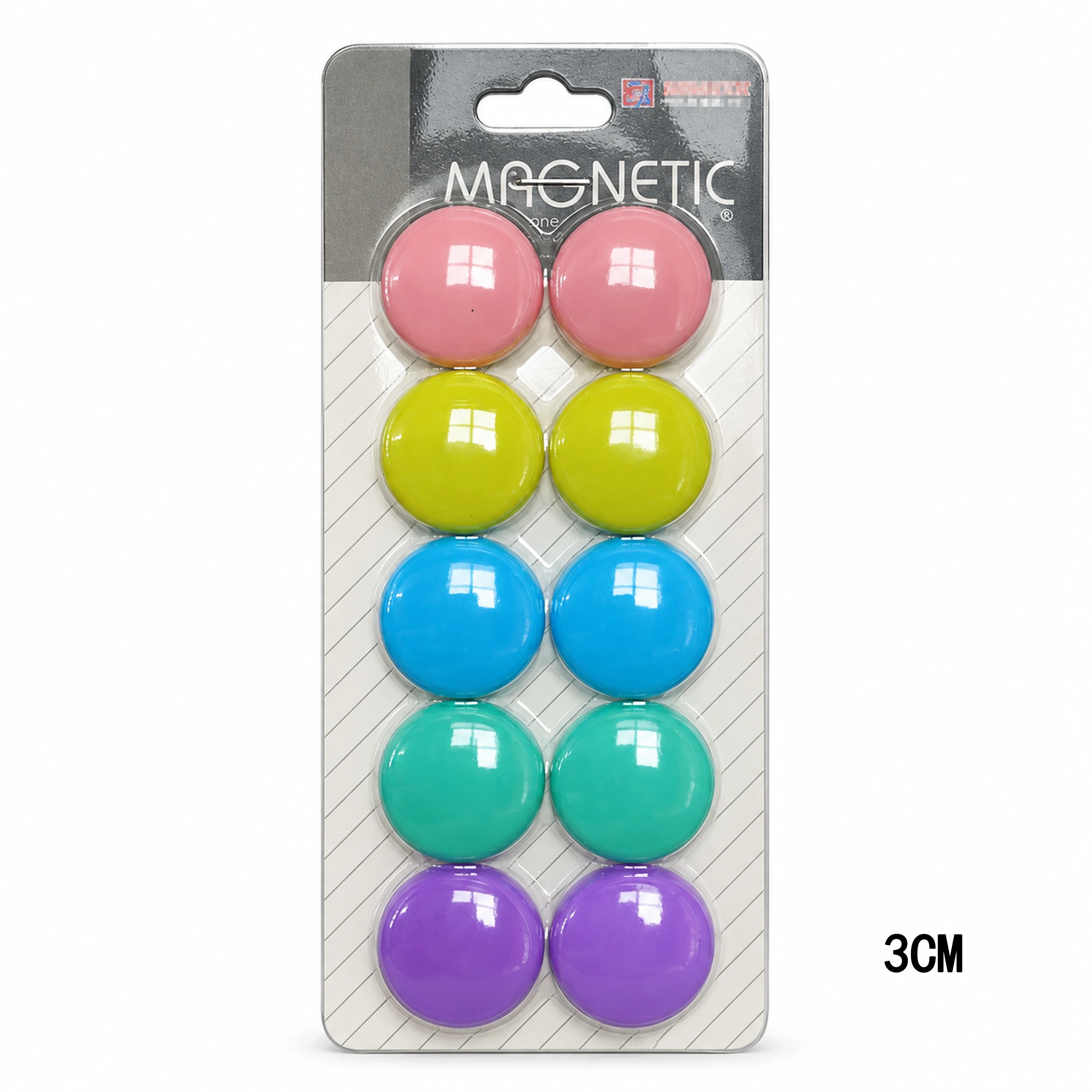Remache Magnético 10 Piezas 2 cm de Plástico para Pizarrón