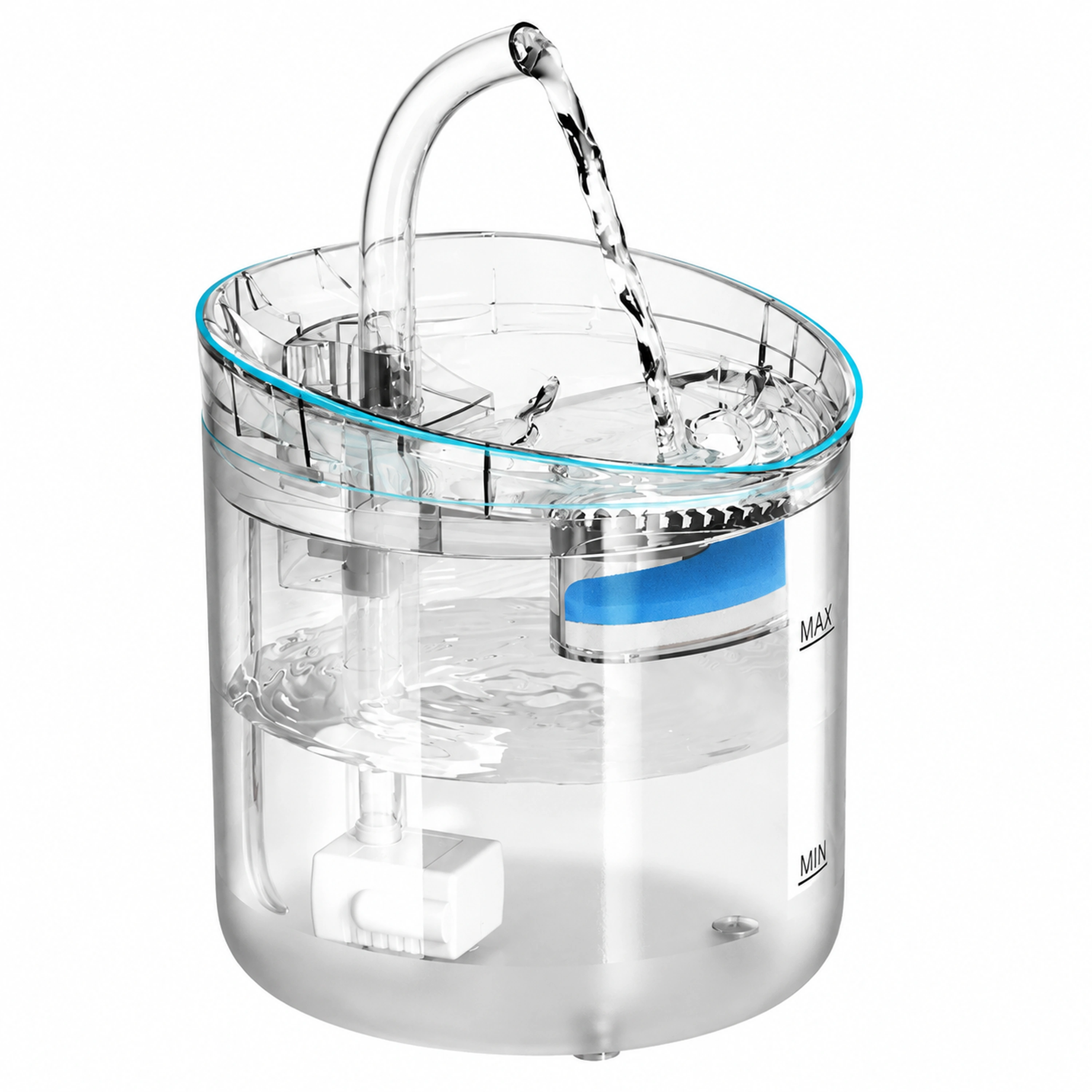 Fuente de Agua Automática para Mascotas 15.5×15.5×16.5cm Plástico