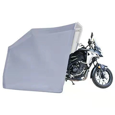 Cobertizo para Motocicleta 2.6 × 1.3 × 1.6 m de Poliéster y Metal para Exteriores image 2