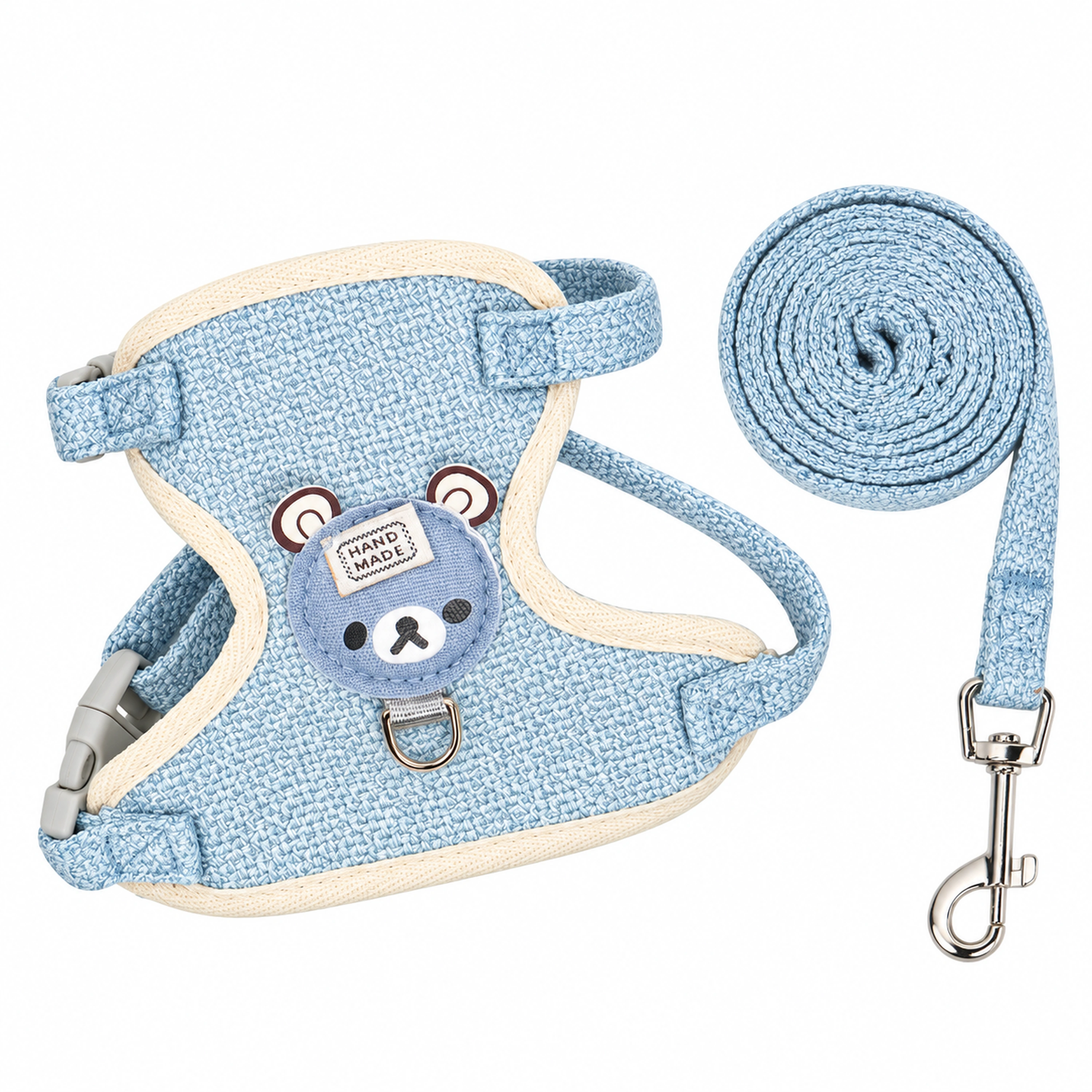 120*1.5cm Correa para Mascotas Tela Azul