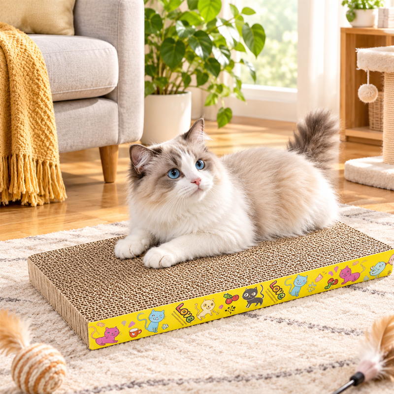 43*21*3.5cm para Gato Resistente Al Desgaste Rascador Madera